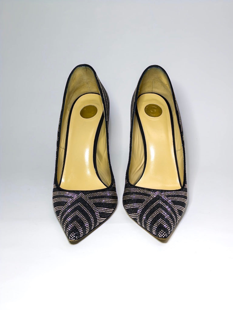 Elisabetta Franchi Embellished Black Pumps