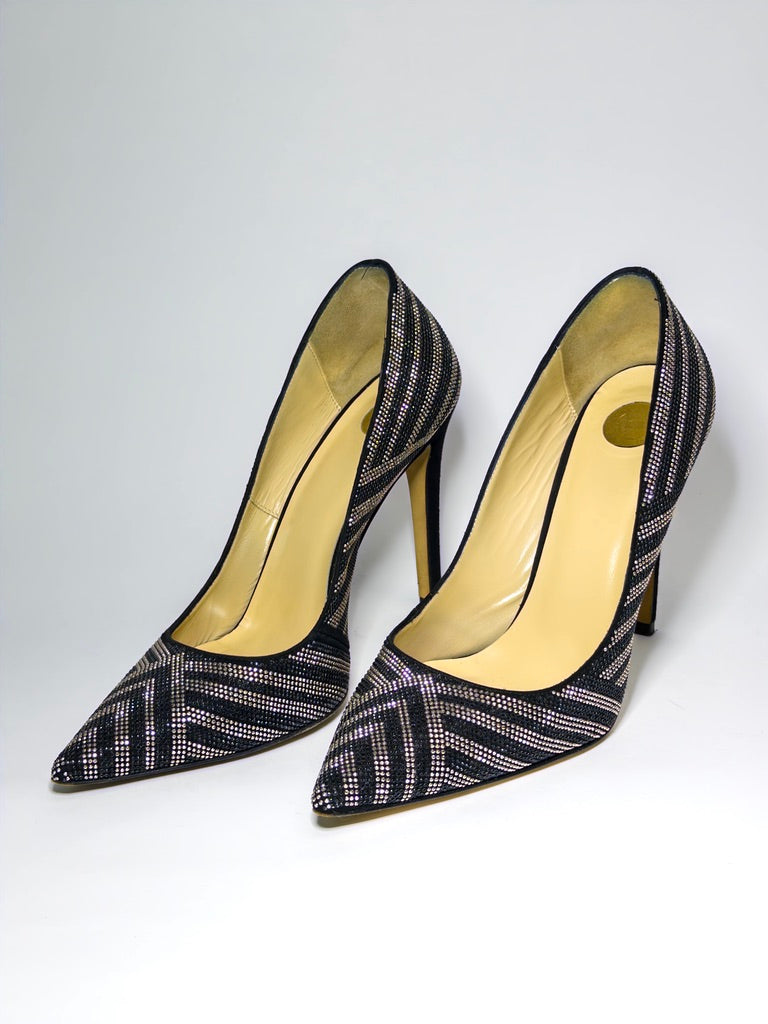 Elisabetta Franchi Embellished Black Pumps