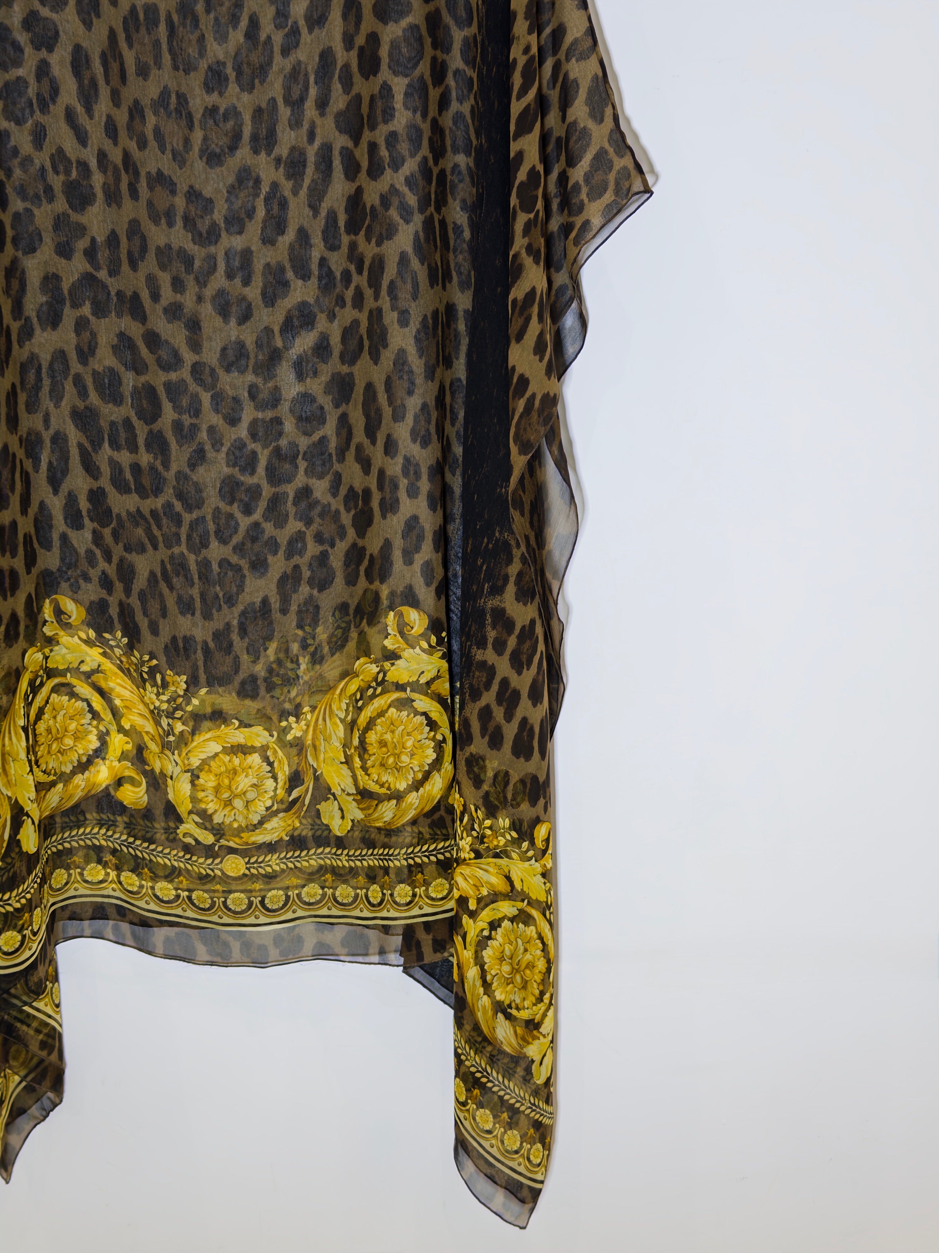 Versace Silk Animal Print Kaftan