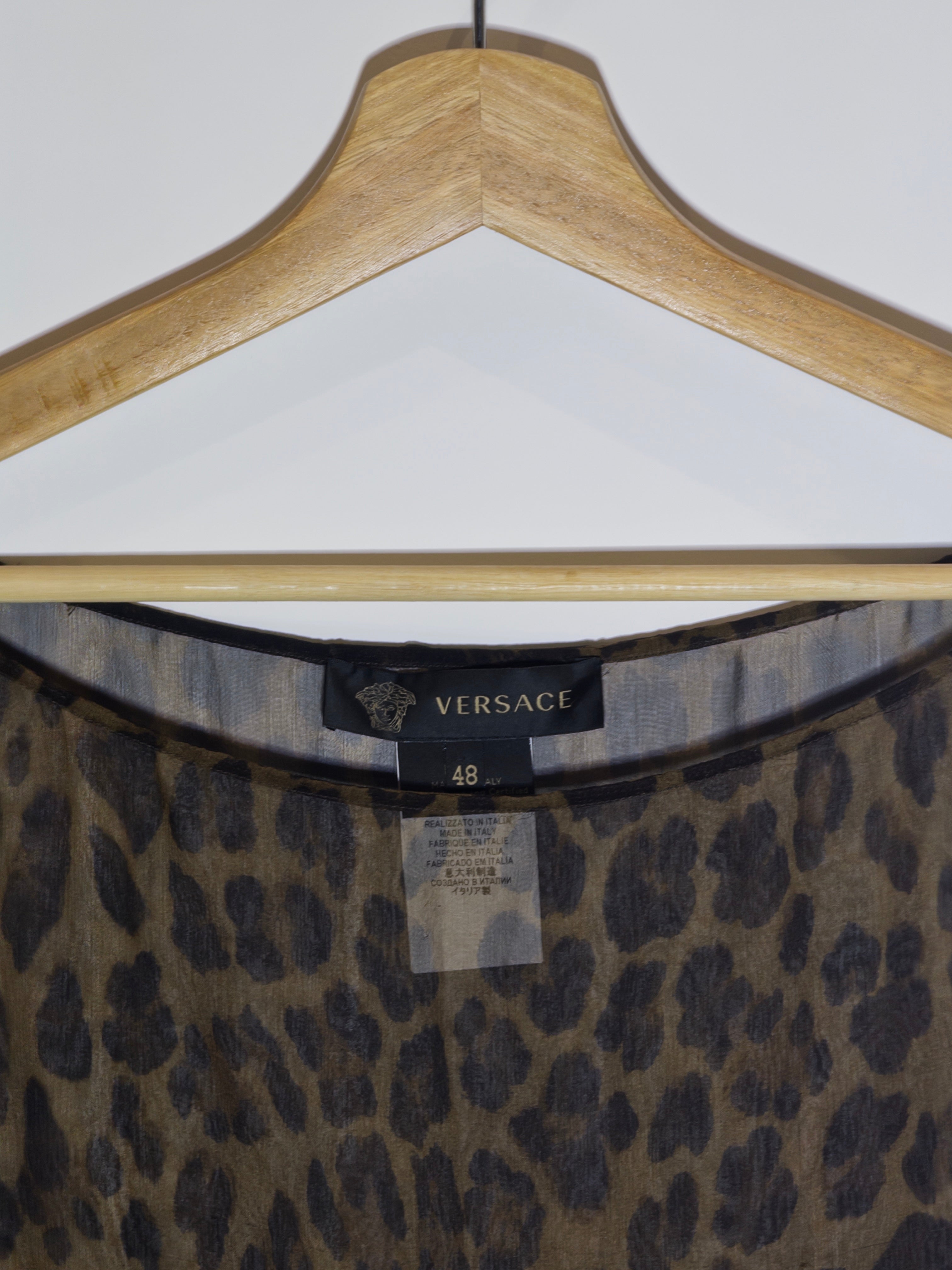 Versace Silk Animal Print Kaftan