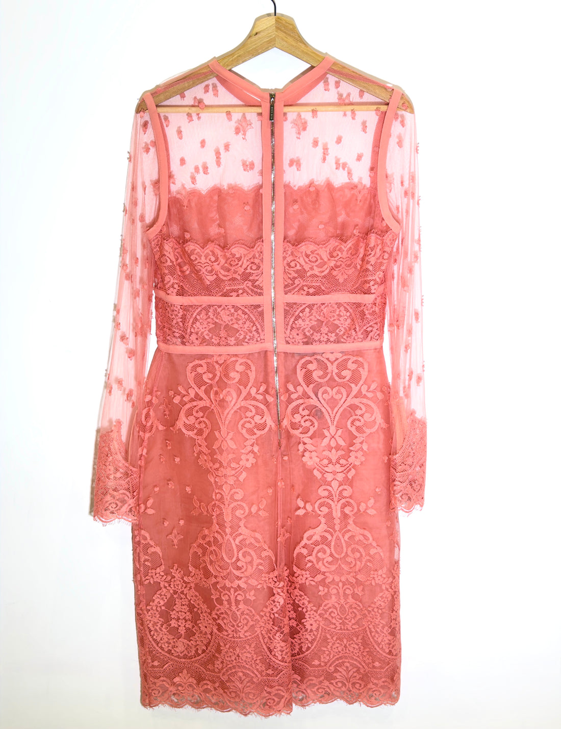 Elie Saab Peach Lace Dress