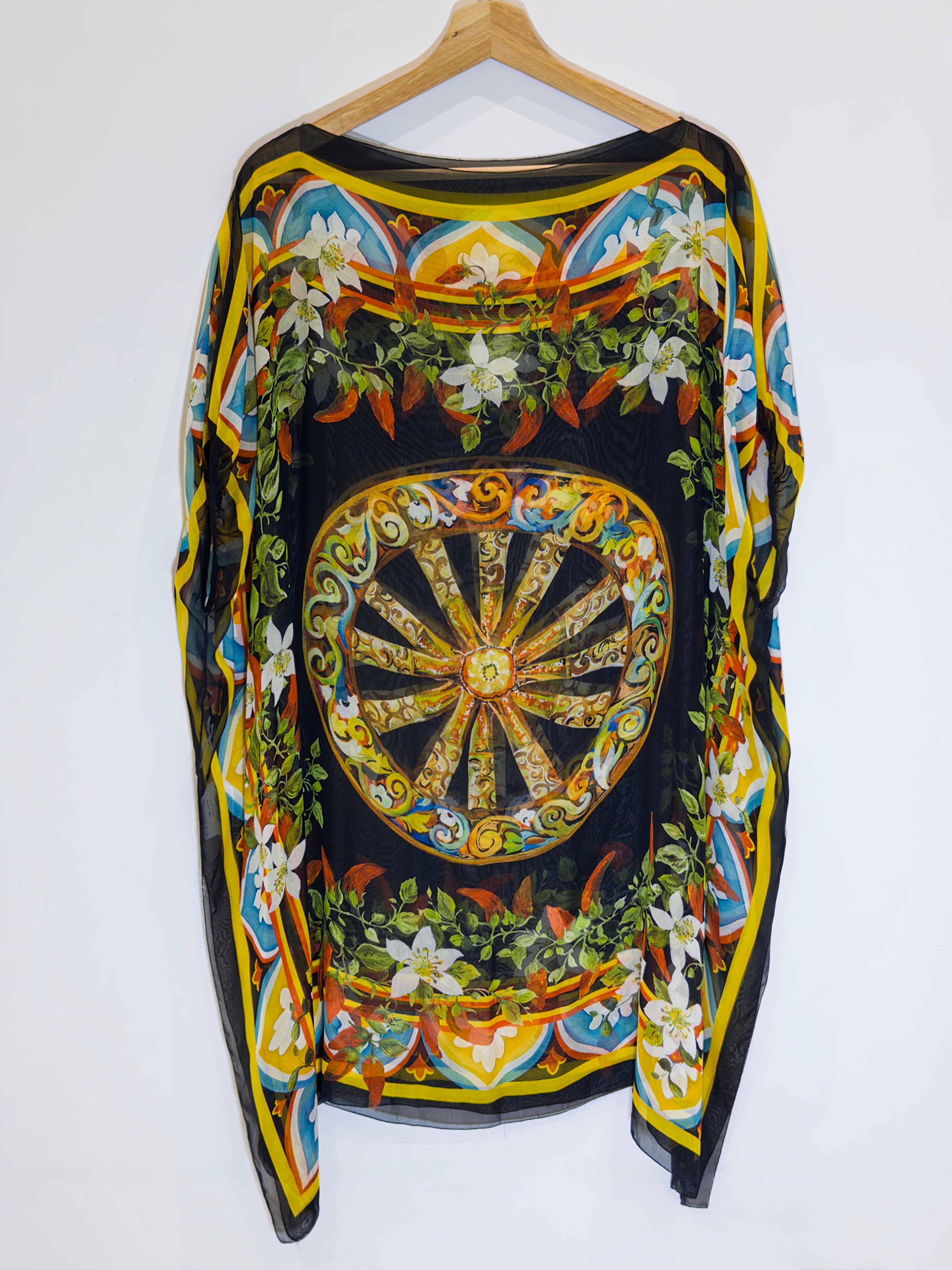 Dolce & Gabbana Multicolored Silk Kaftan