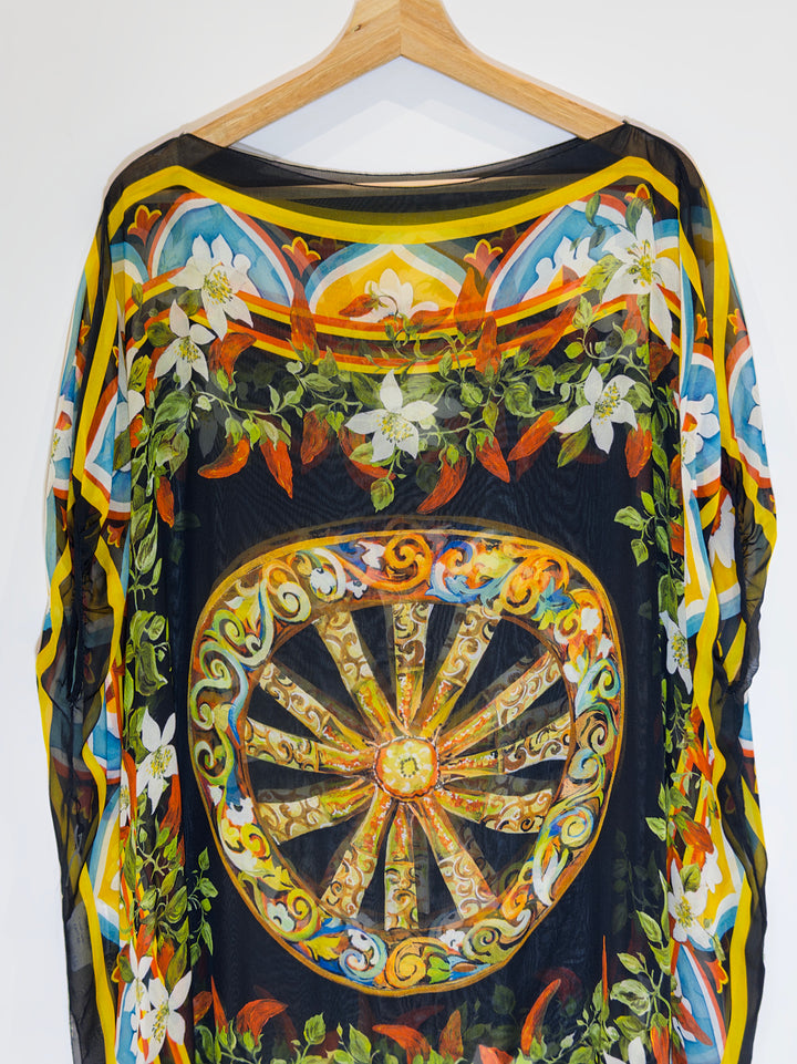 Dolce & Gabbana Multicolored Silk Kaftan