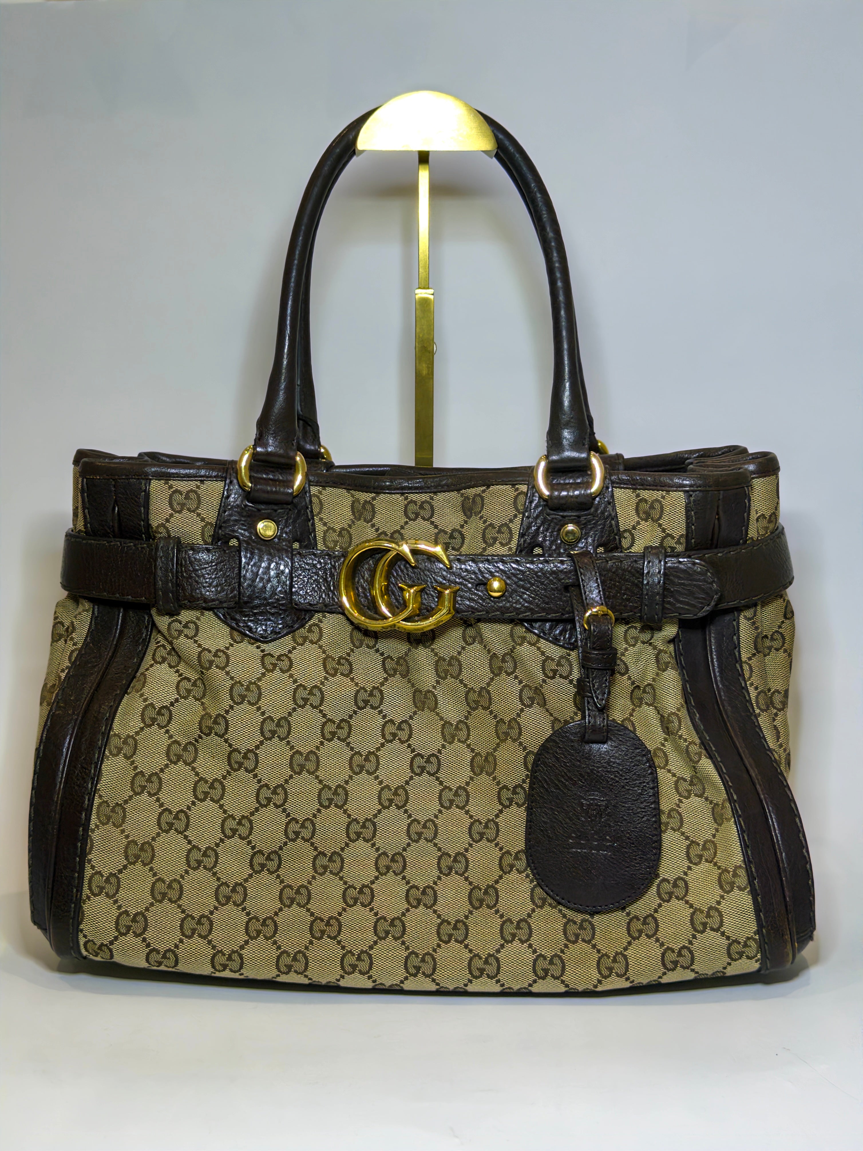 Gucci Canvas Monogram Tote Bag