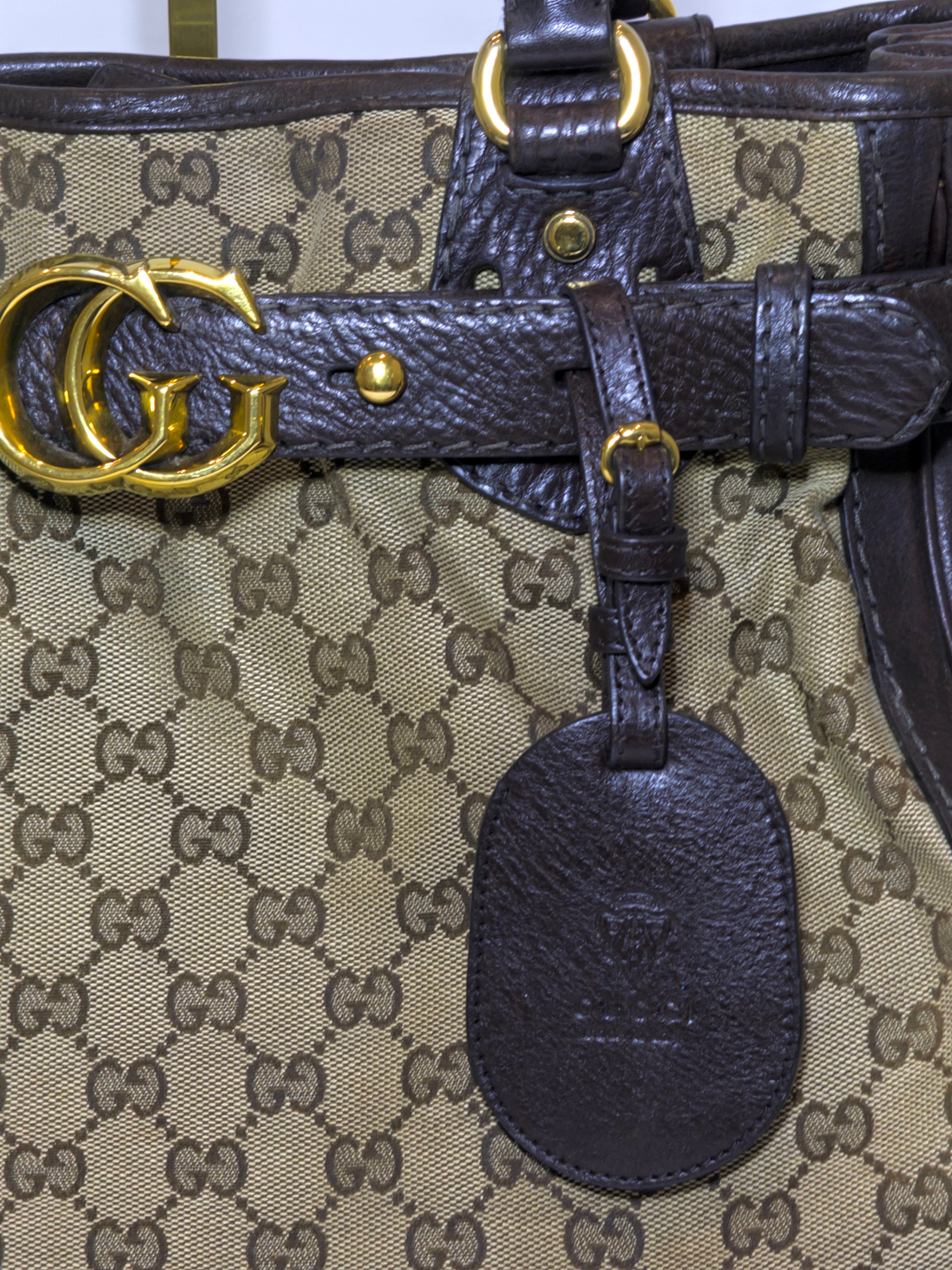 Gucci Canvas Monogram Tote Bag