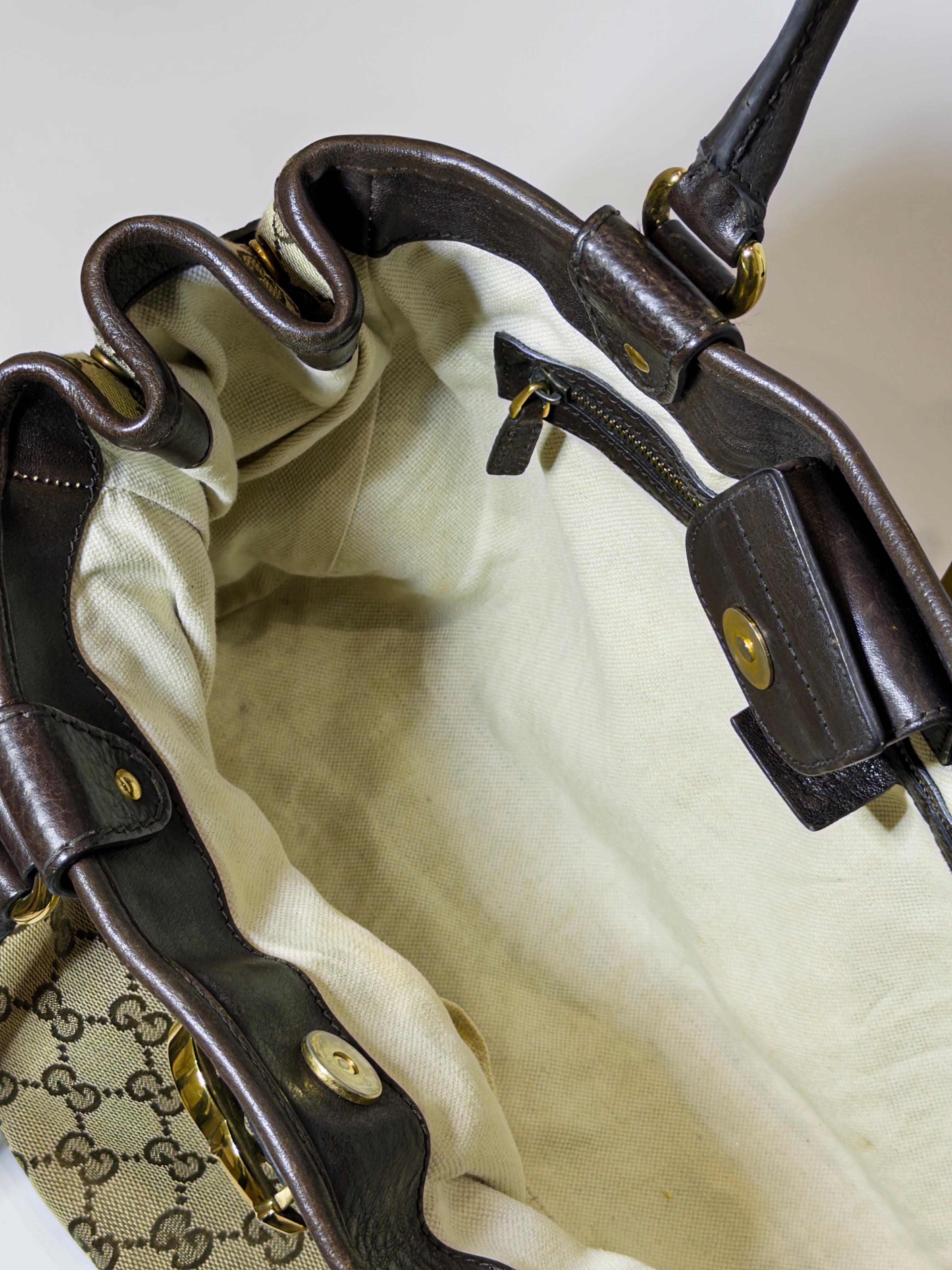 Gucci Canvas Monogram Tote Bag