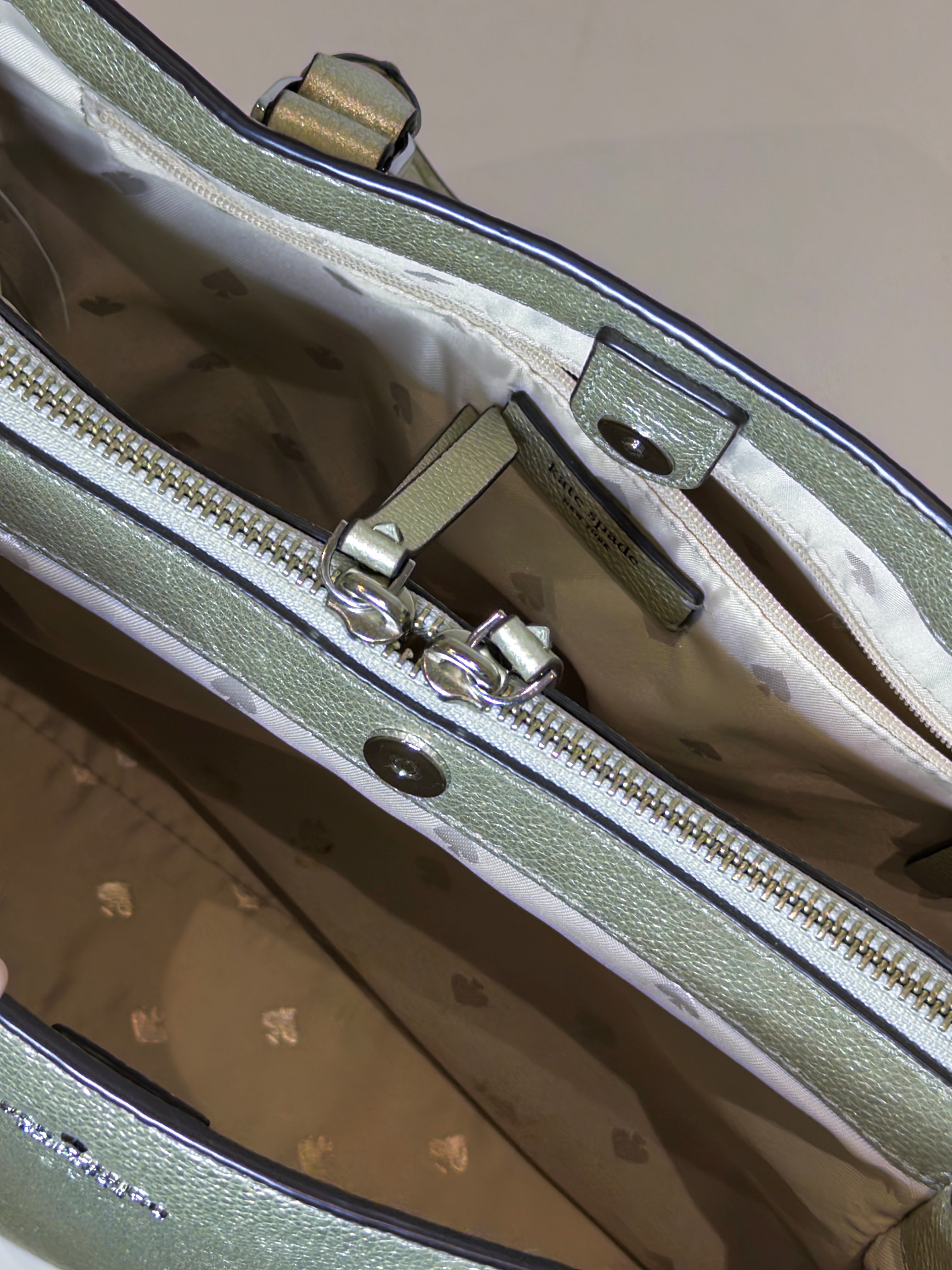 Kate Spade Gold Floral Appliqué Evangelie Bag