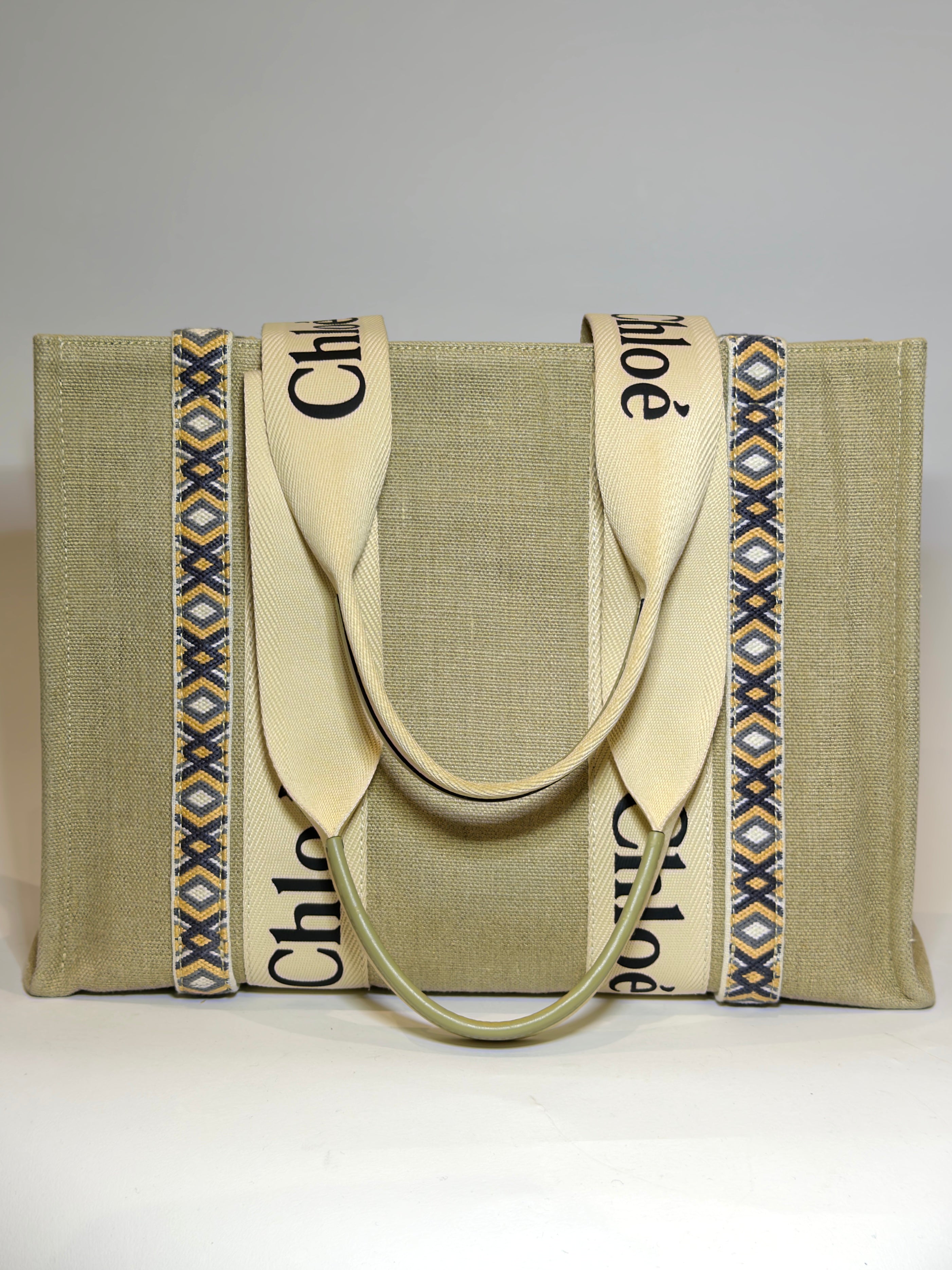 Chloé Woody Canvas Tote Bag