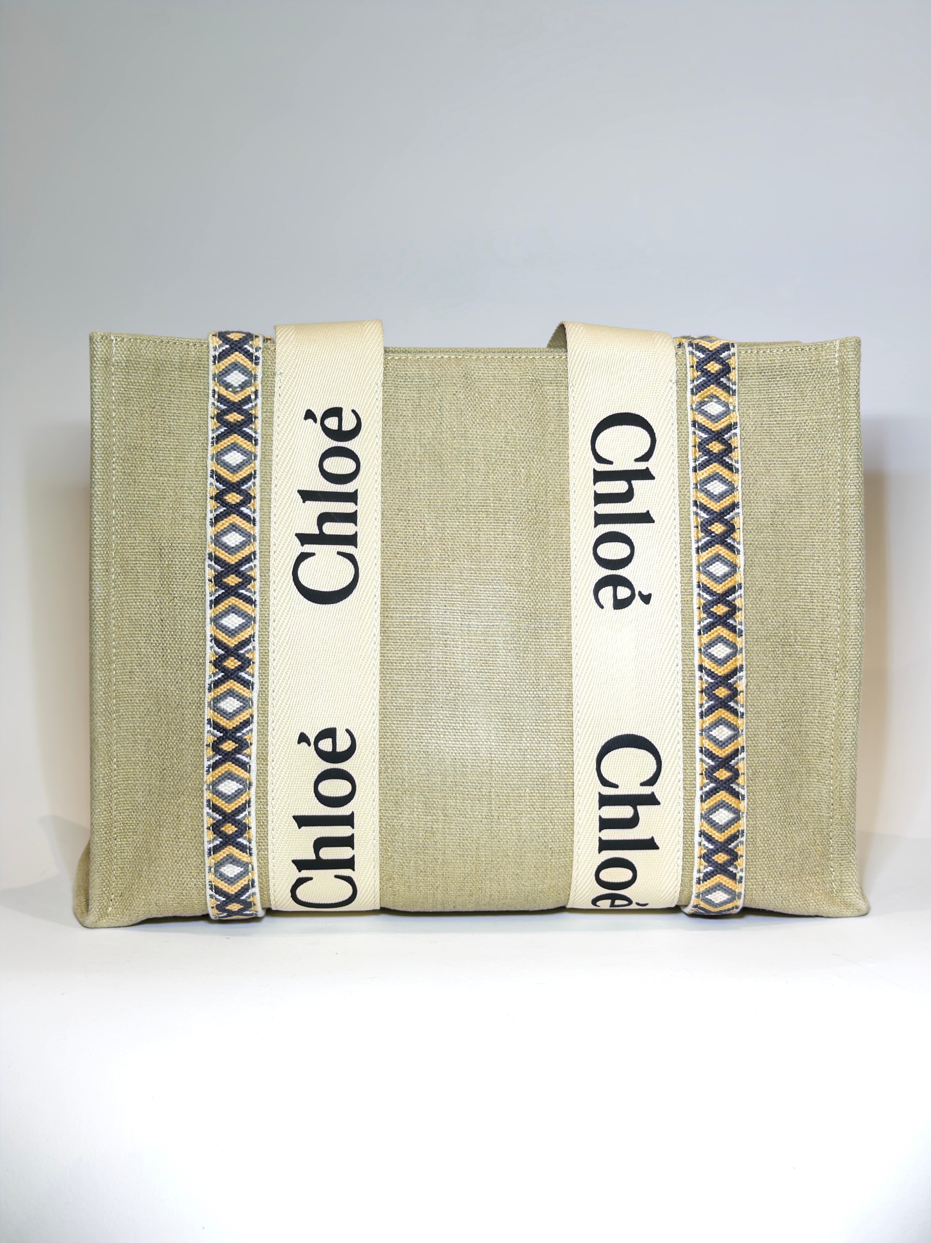 Chloé Woody Canvas Tote Bag