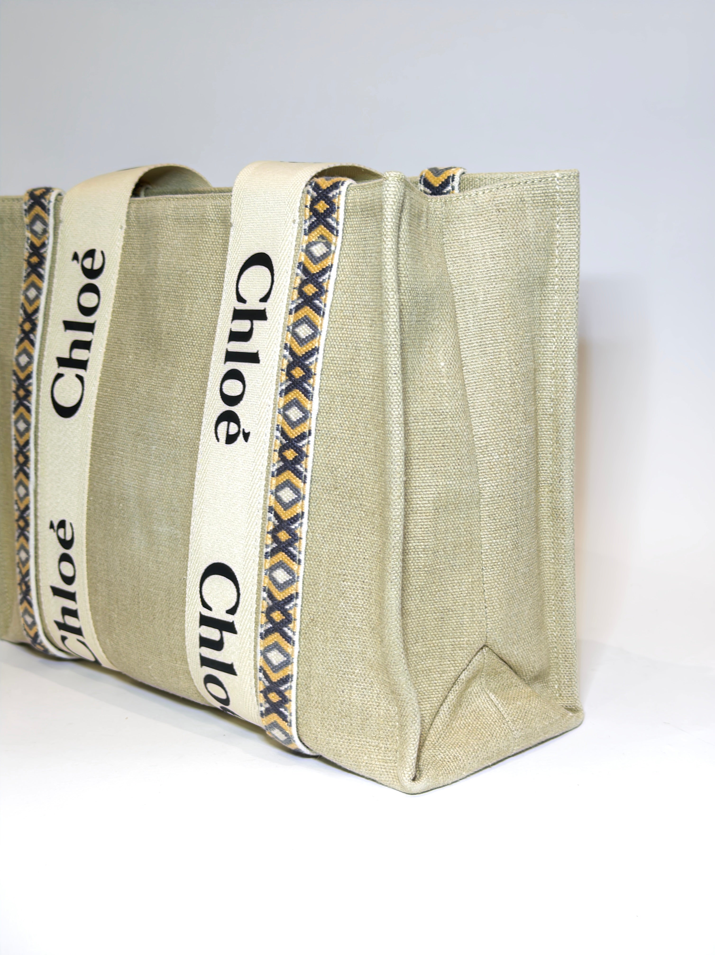 Chloé Woody Canvas Tote Bag