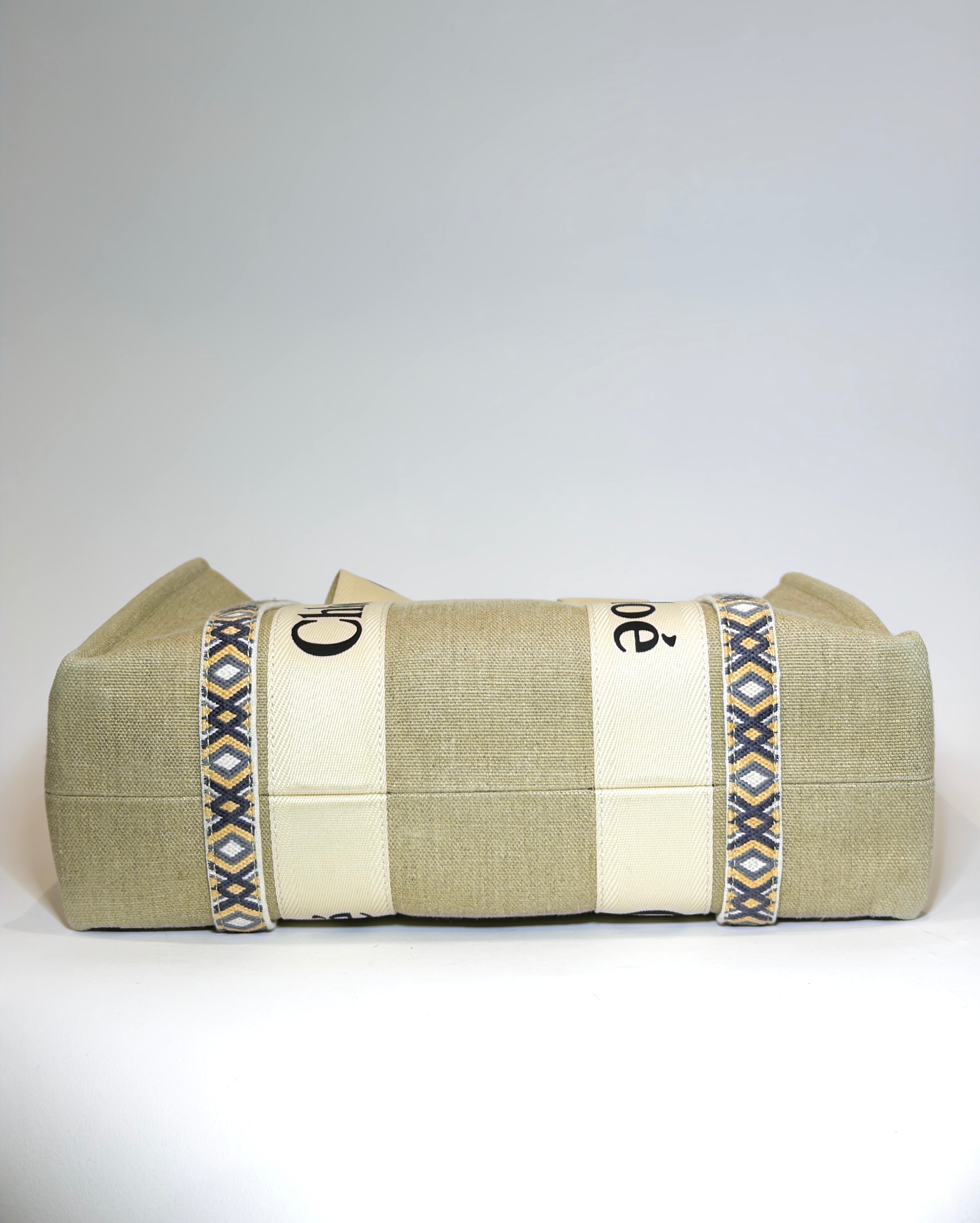 Chloé Woody Canvas Tote Bag