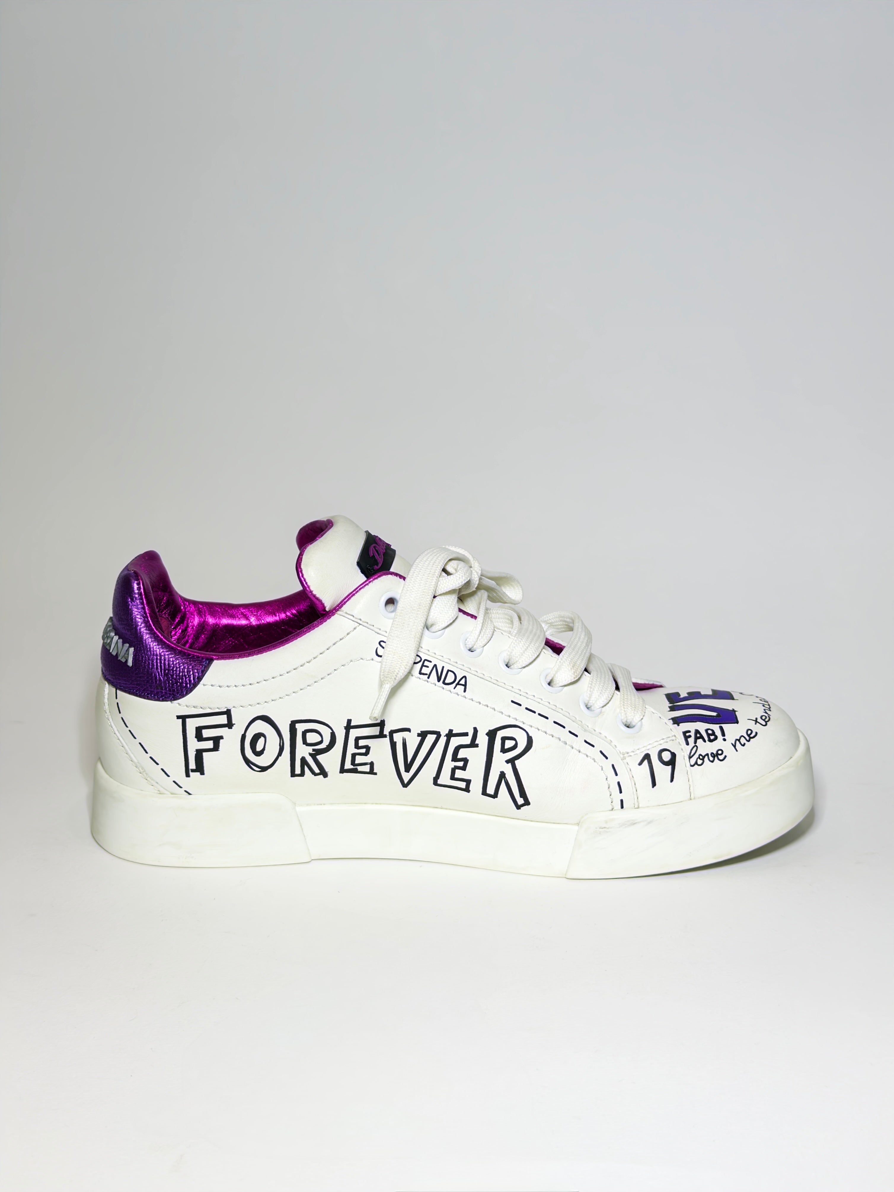 Dolce & Gabbana Portofino White Sneakers