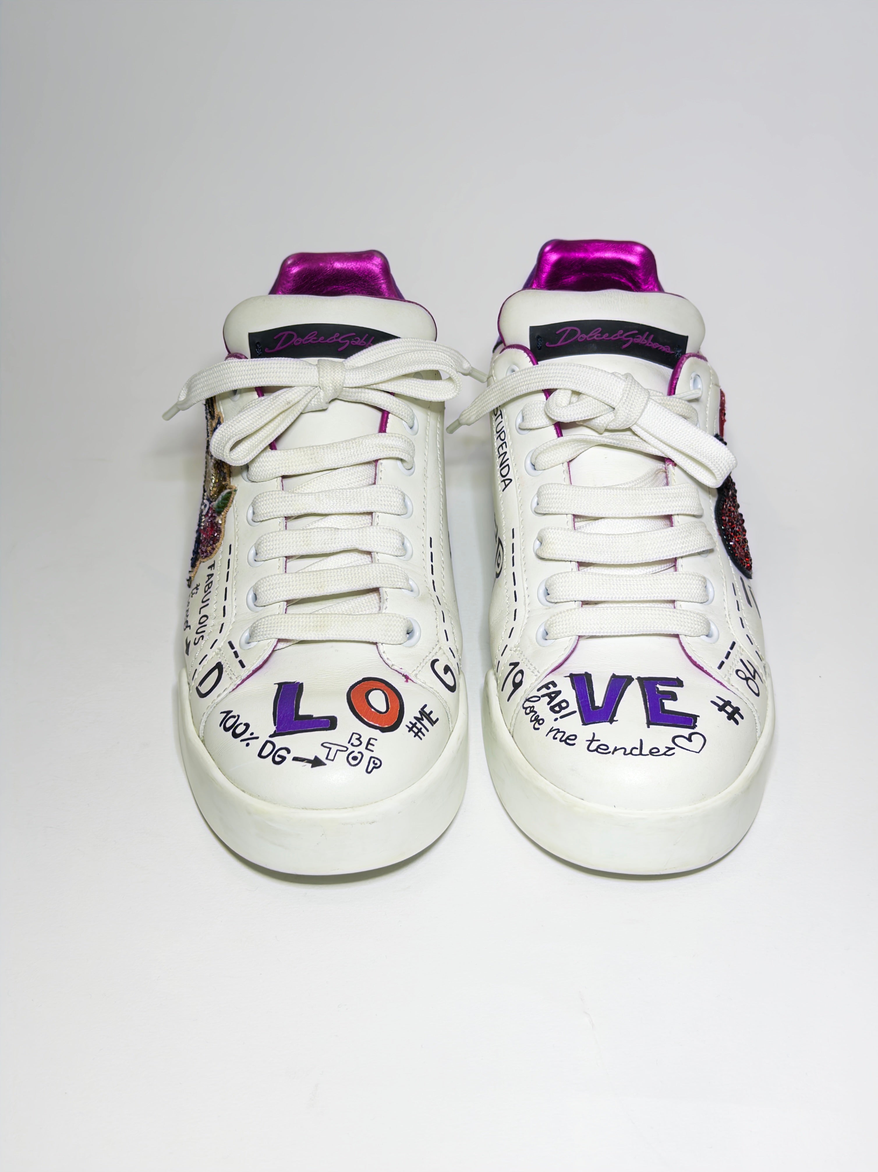 Dolce & Gabbana Portofino White Sneakers