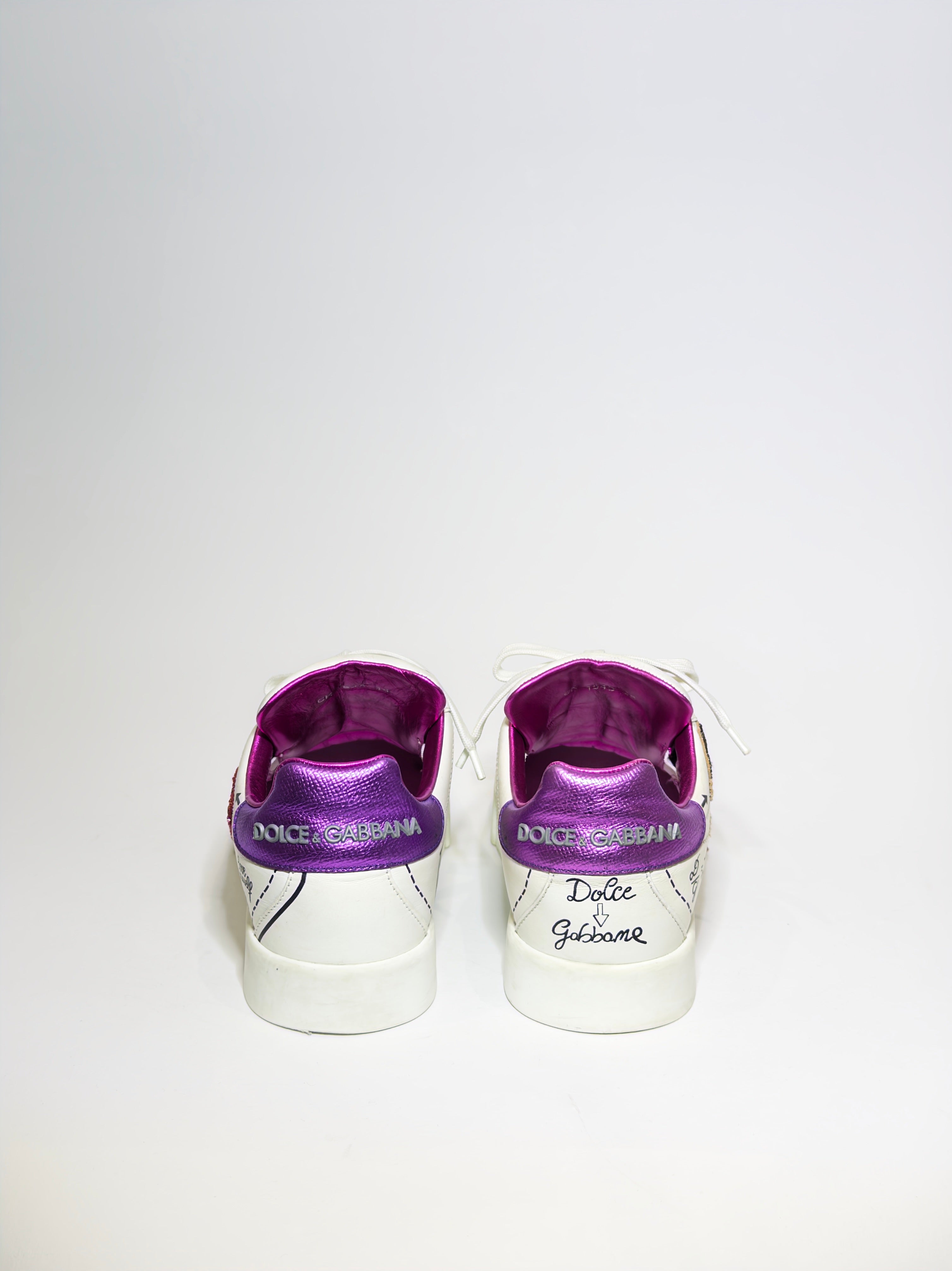 Dolce & Gabbana Portofino White Sneakers