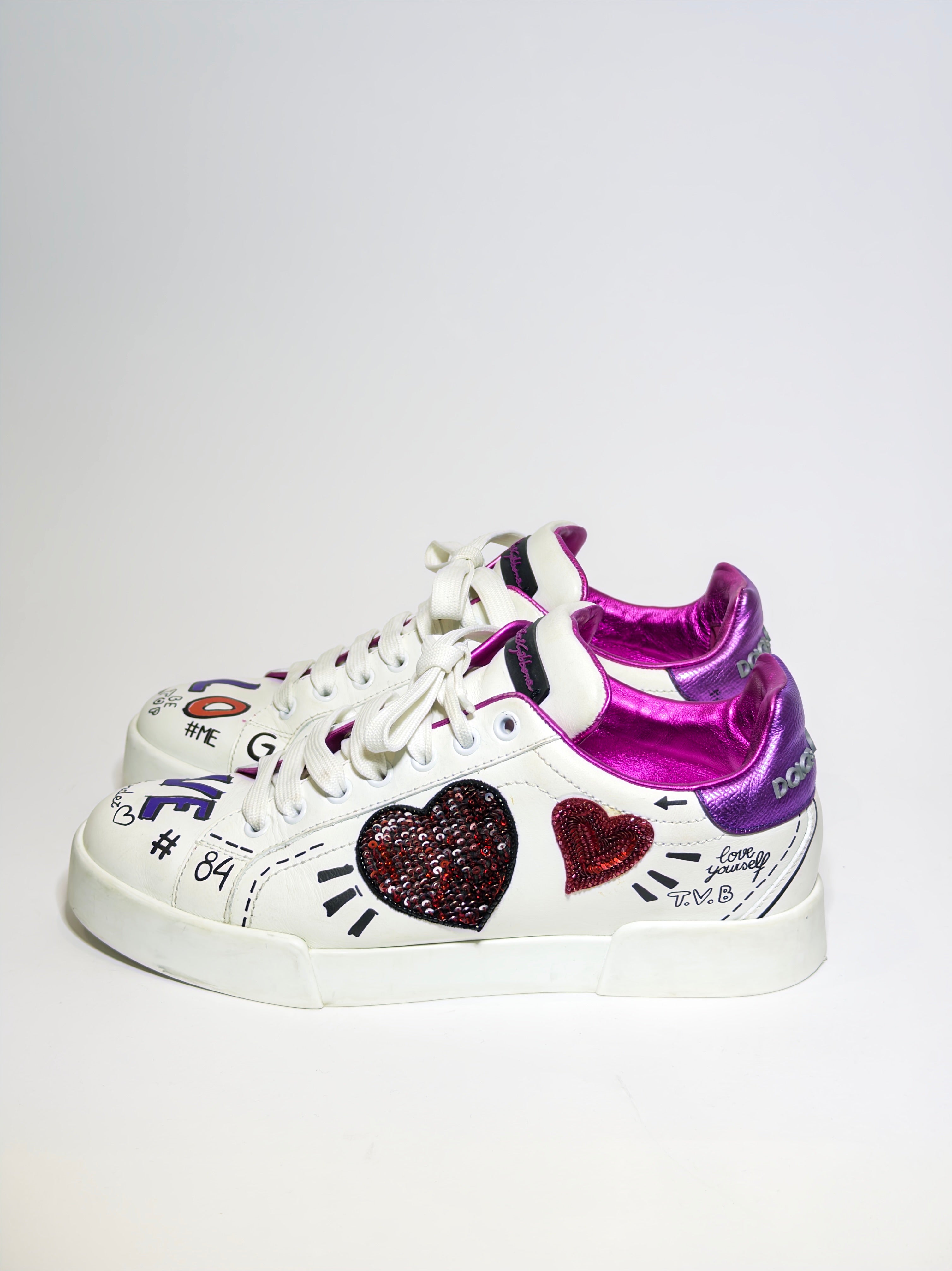 Dolce & Gabbana Portofino White Sneakers