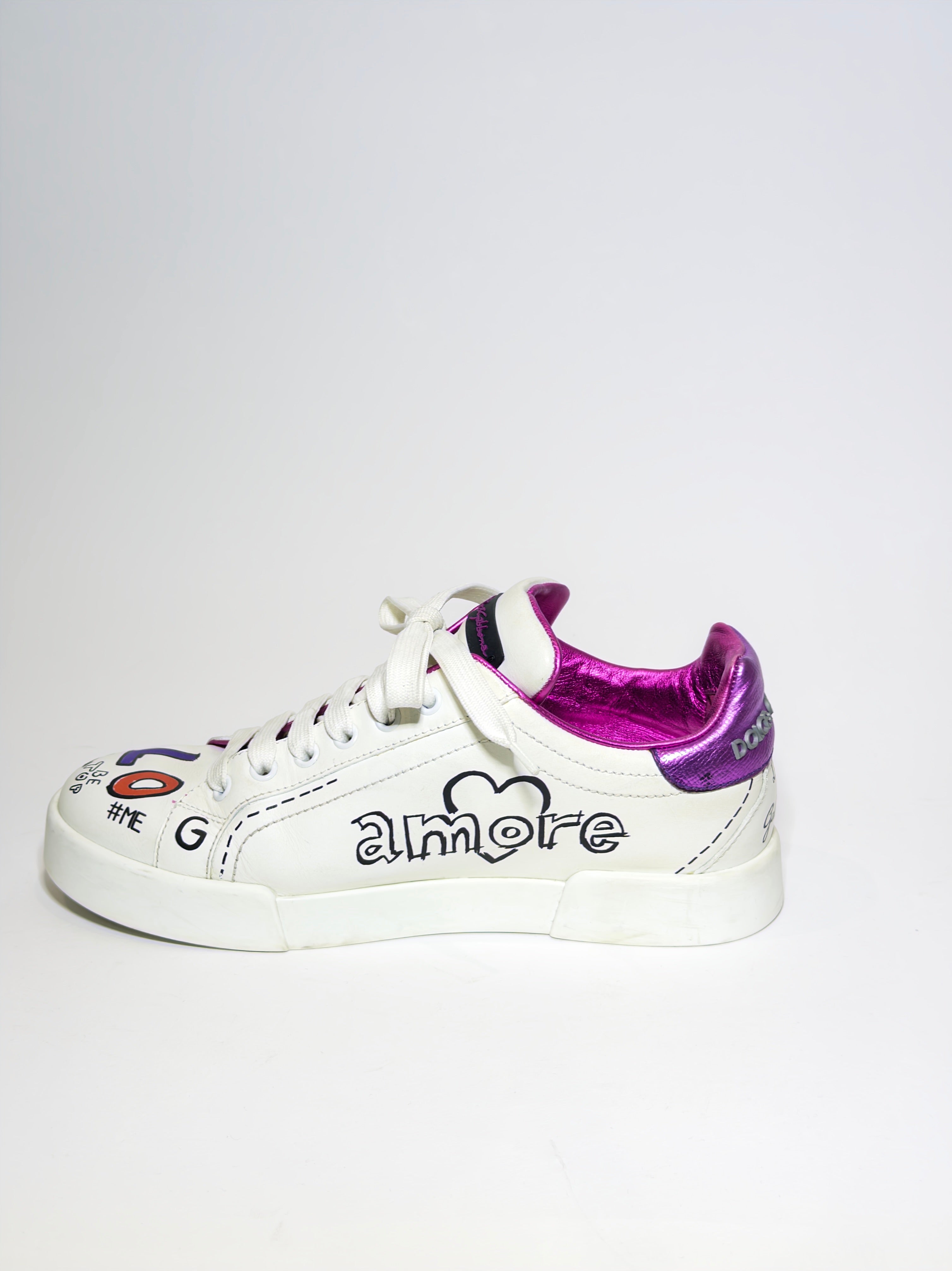 Dolce & Gabbana Portofino White Sneakers
