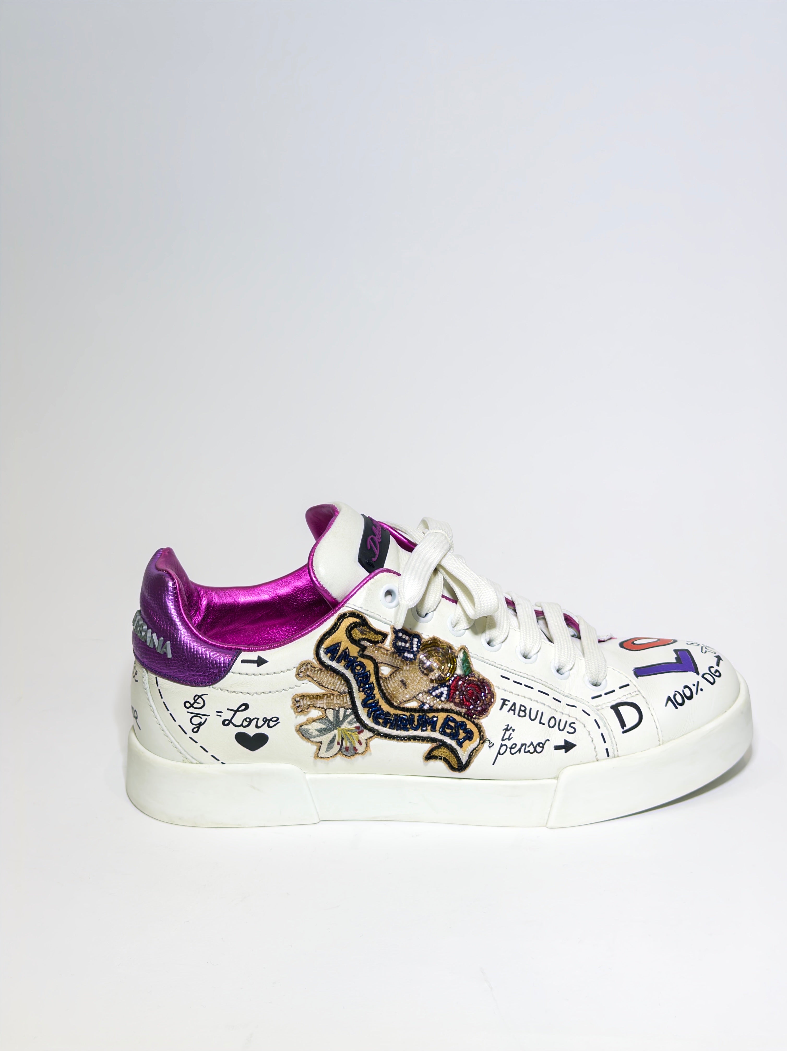 Dolce & Gabbana Portofino White Sneakers