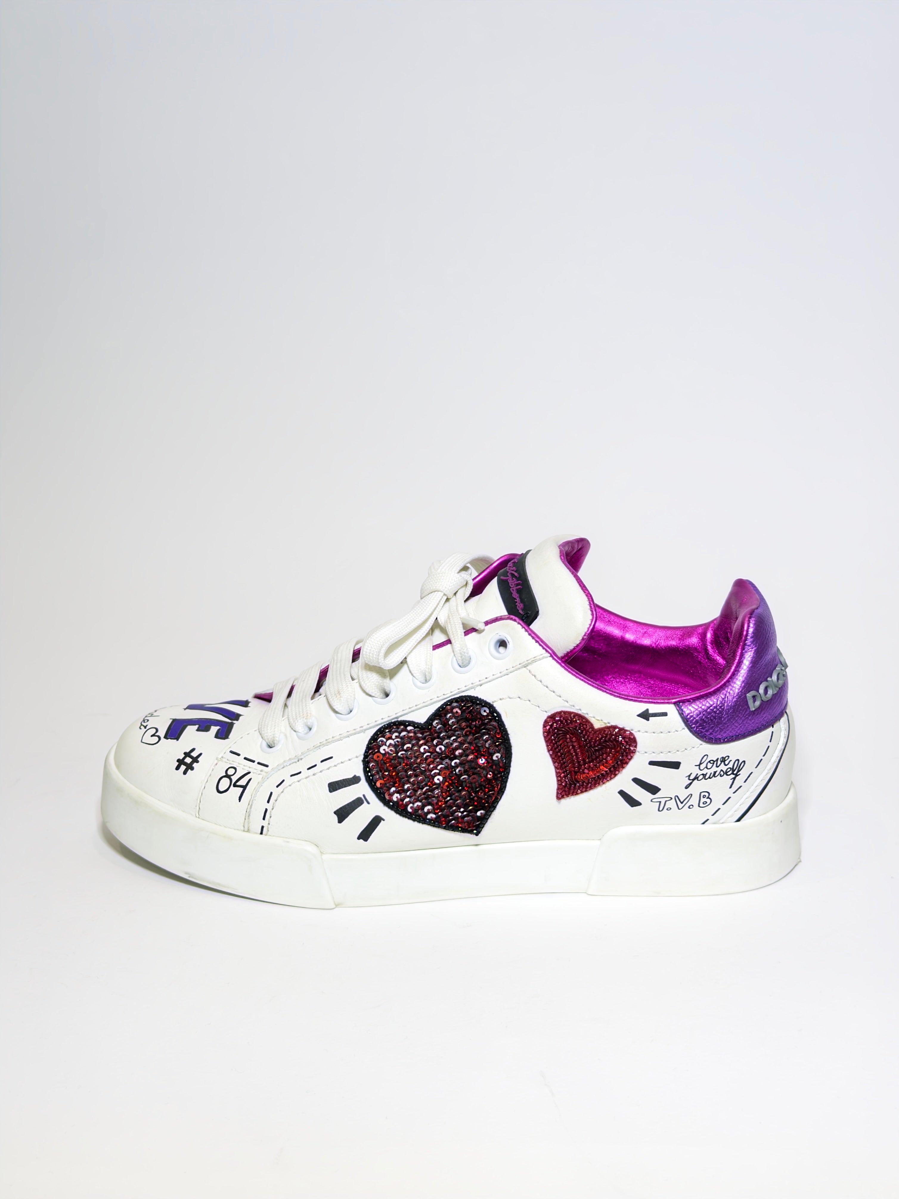 Dolce & Gabbana Portofino White Sneakers