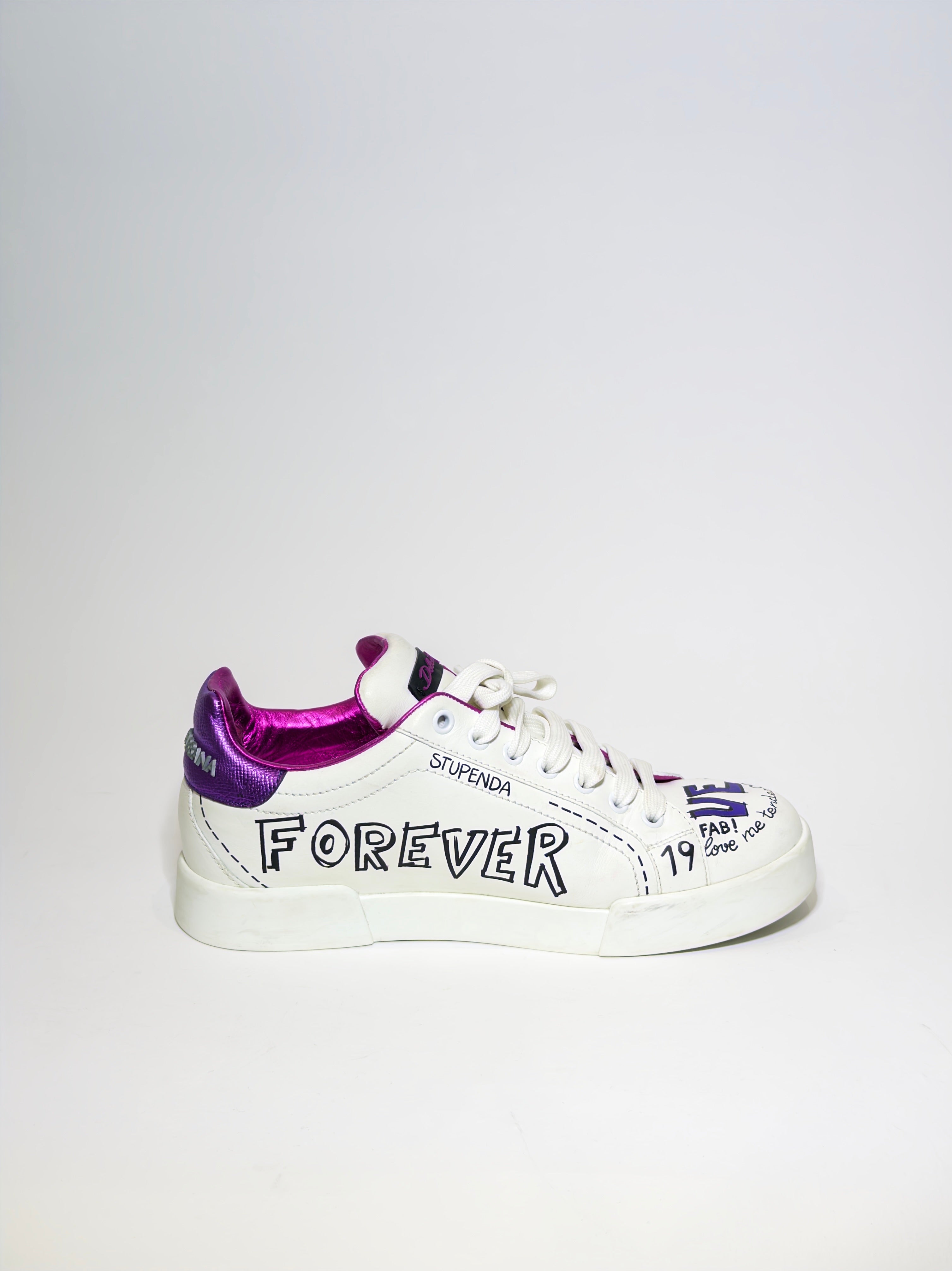 Dolce & Gabbana Portofino White Sneakers