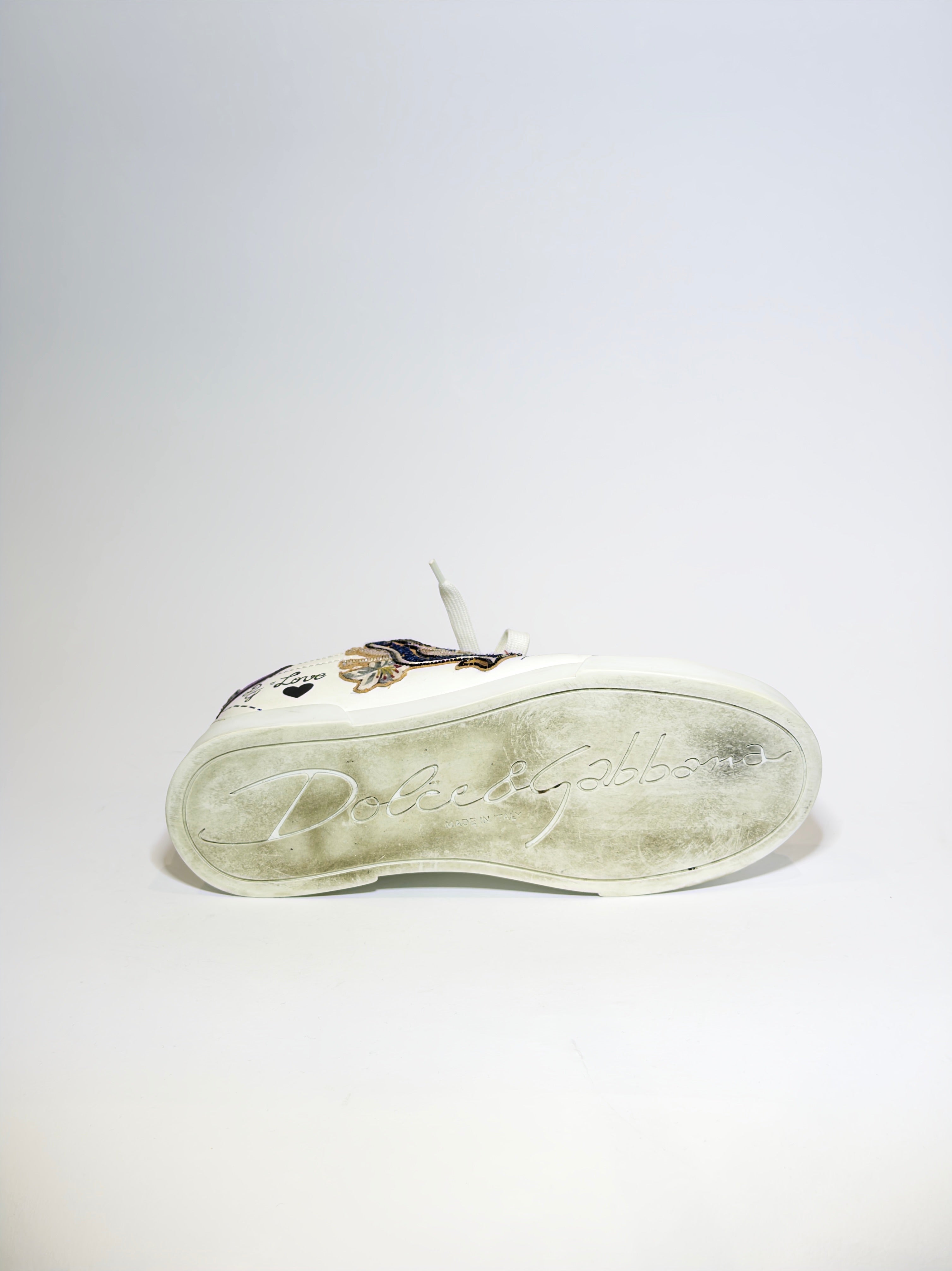 Dolce & Gabbana Portofino White Sneakers