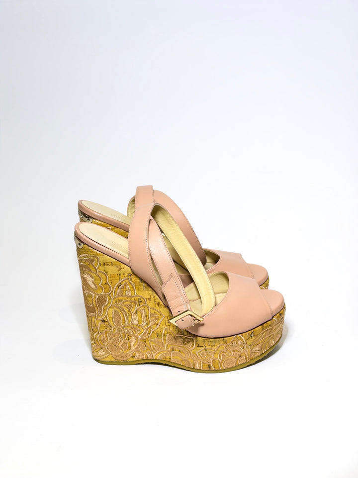 Jimmy Choo Wedge Pink Platforms