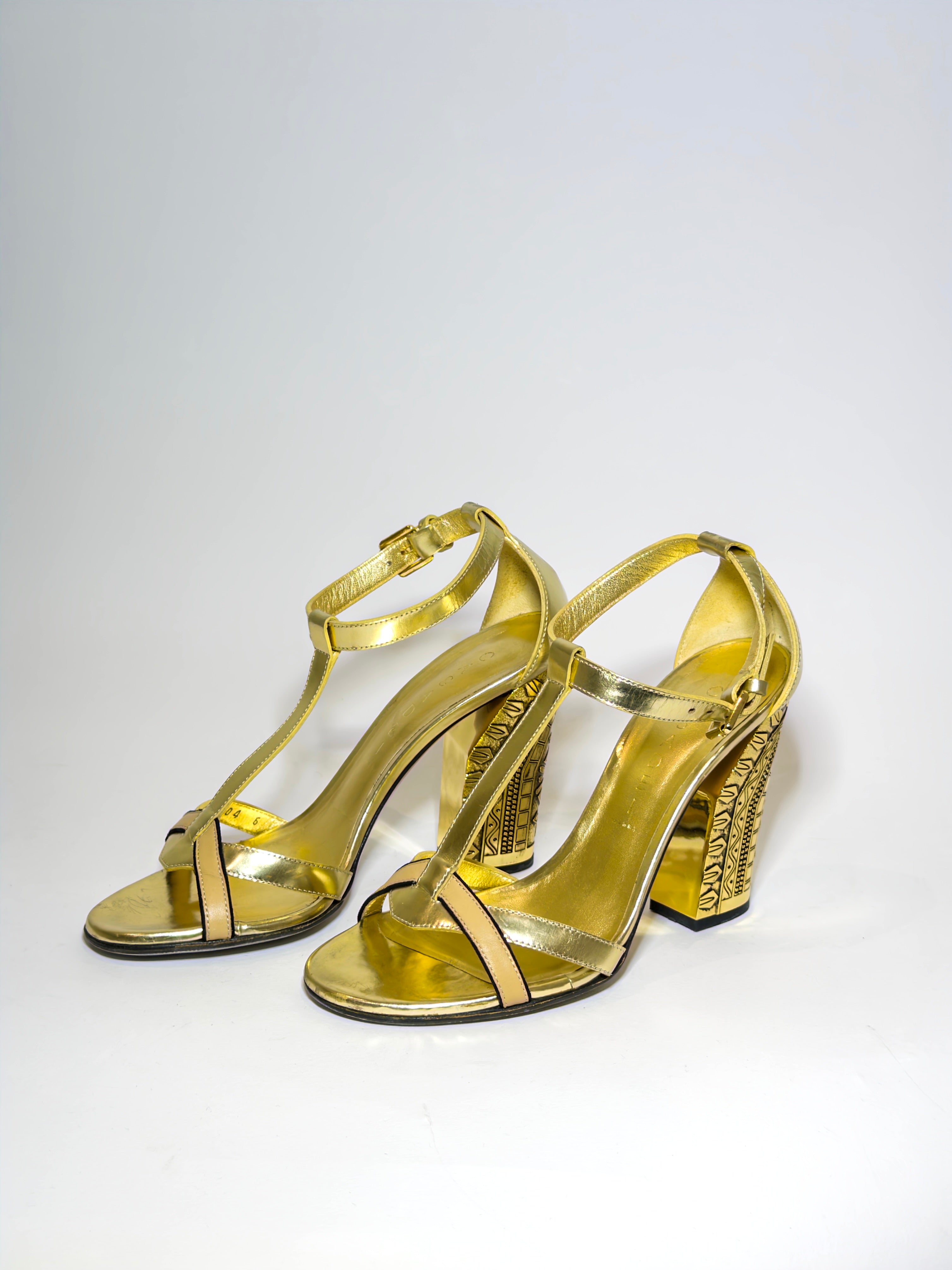 Casadei Gold Heels