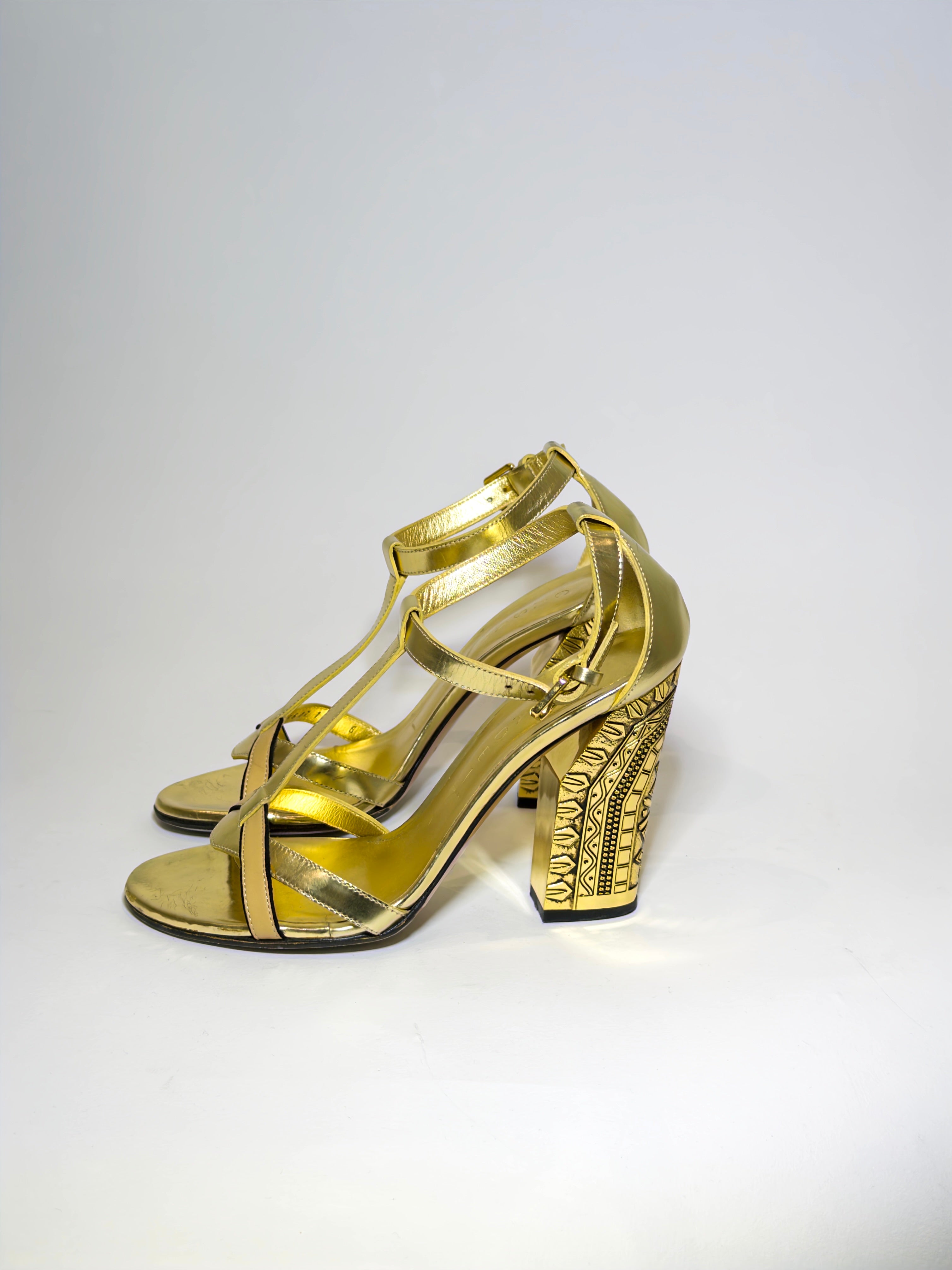 Casadei Gold Heels