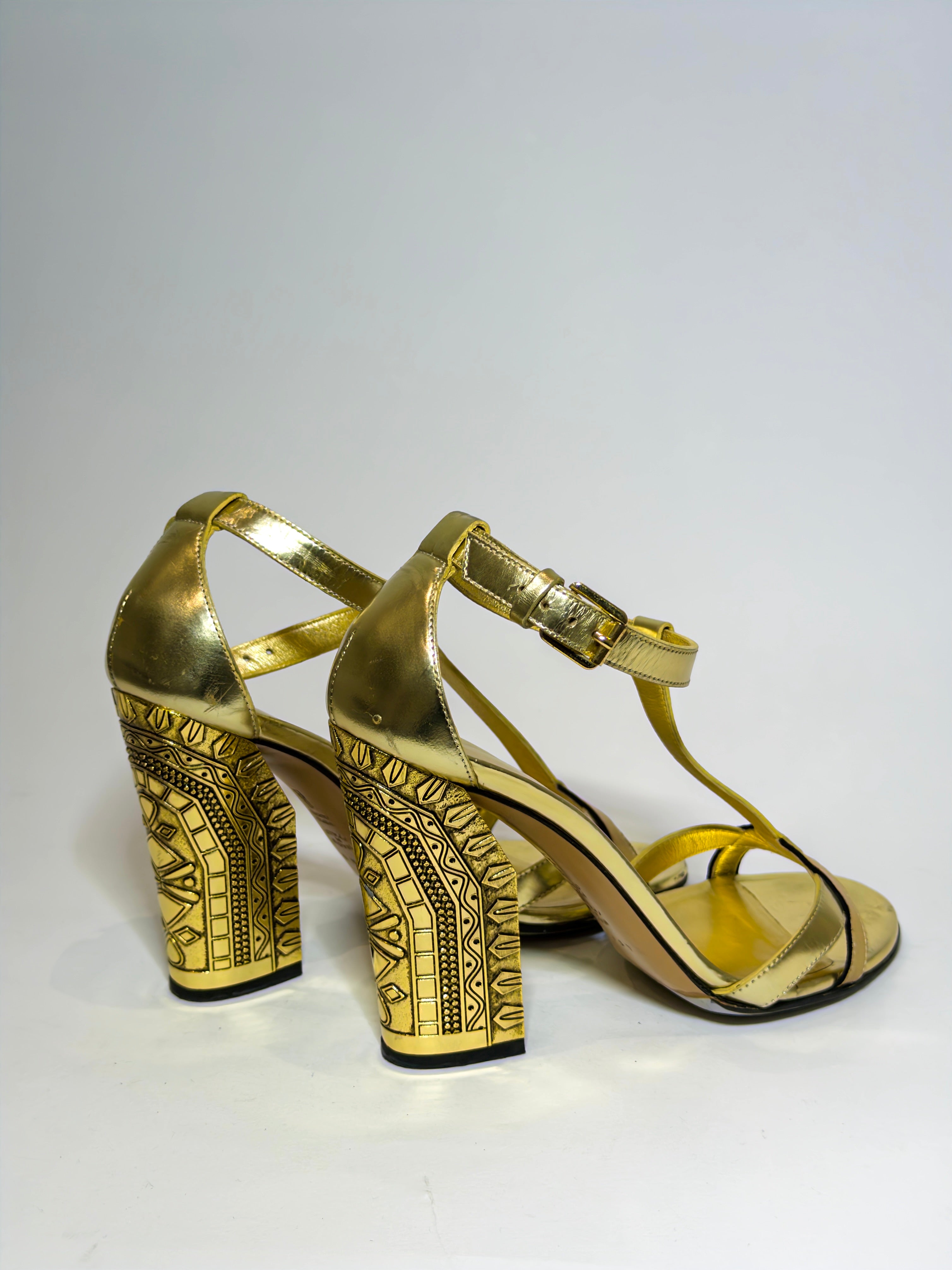 Casadei Gold Heels