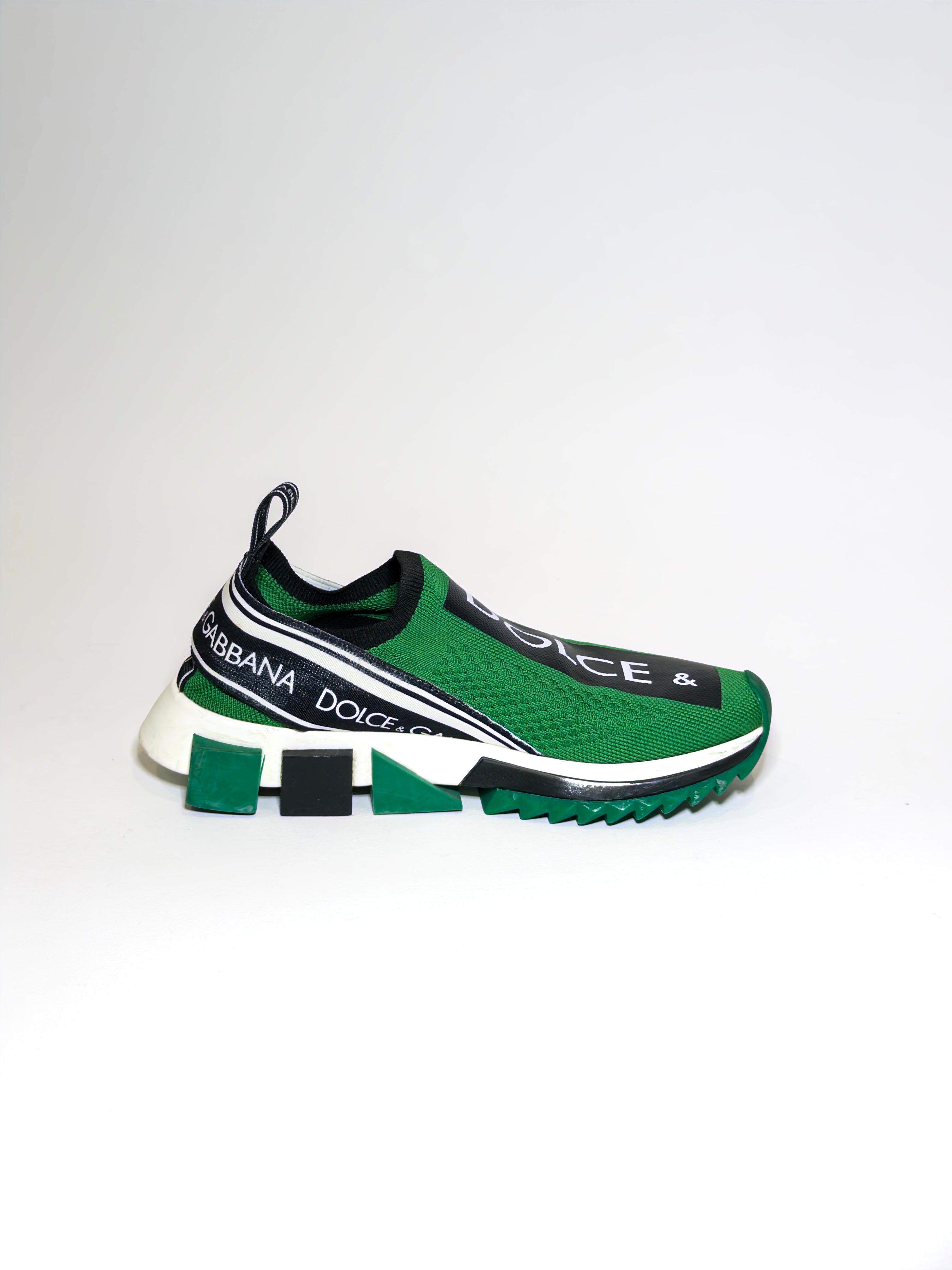 Dolce & Gabbana Green Sorrento Slip-on Sneakers