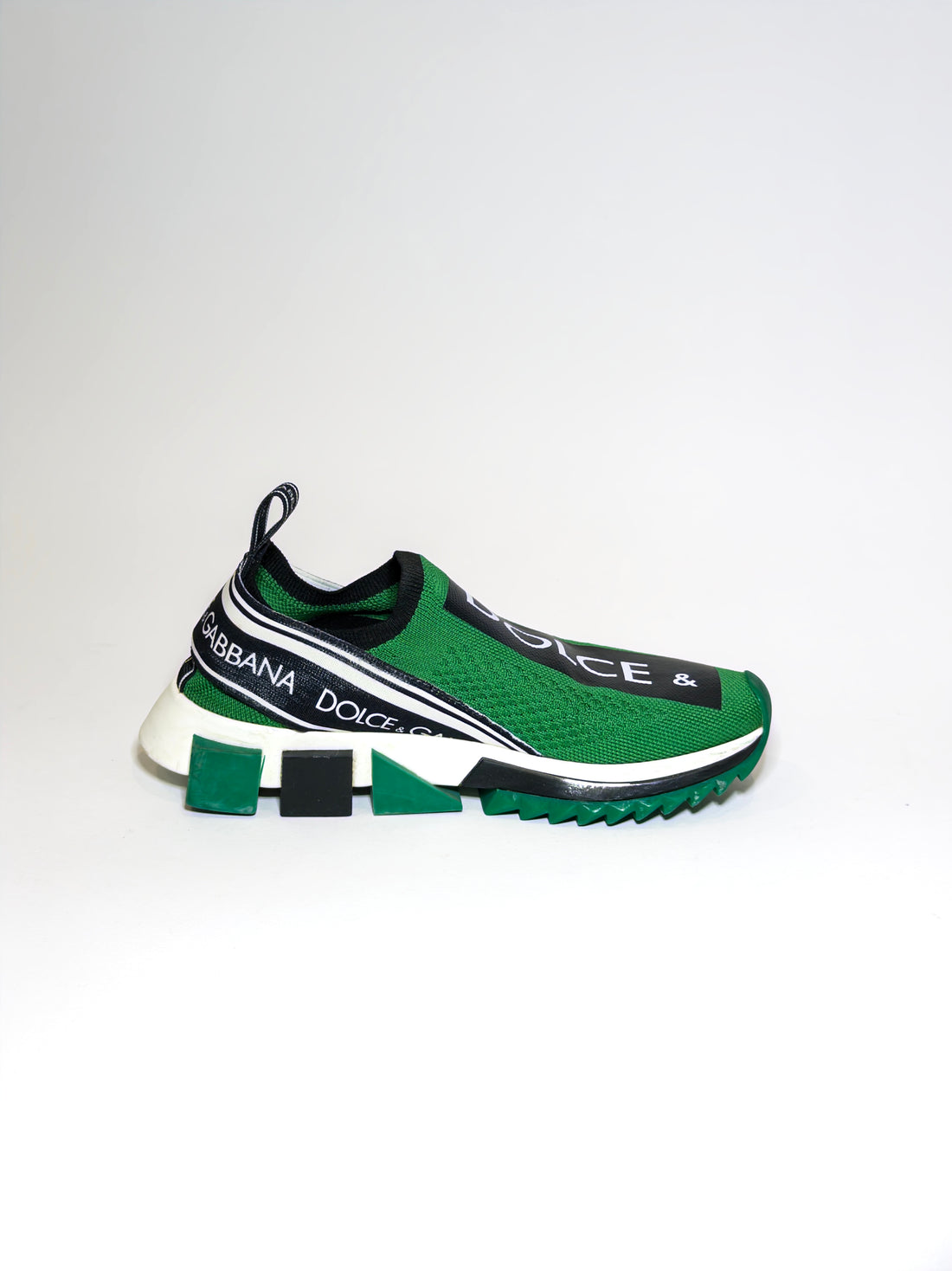 Dolce & Gabbana Green Sorrento Slip-on Sneakers