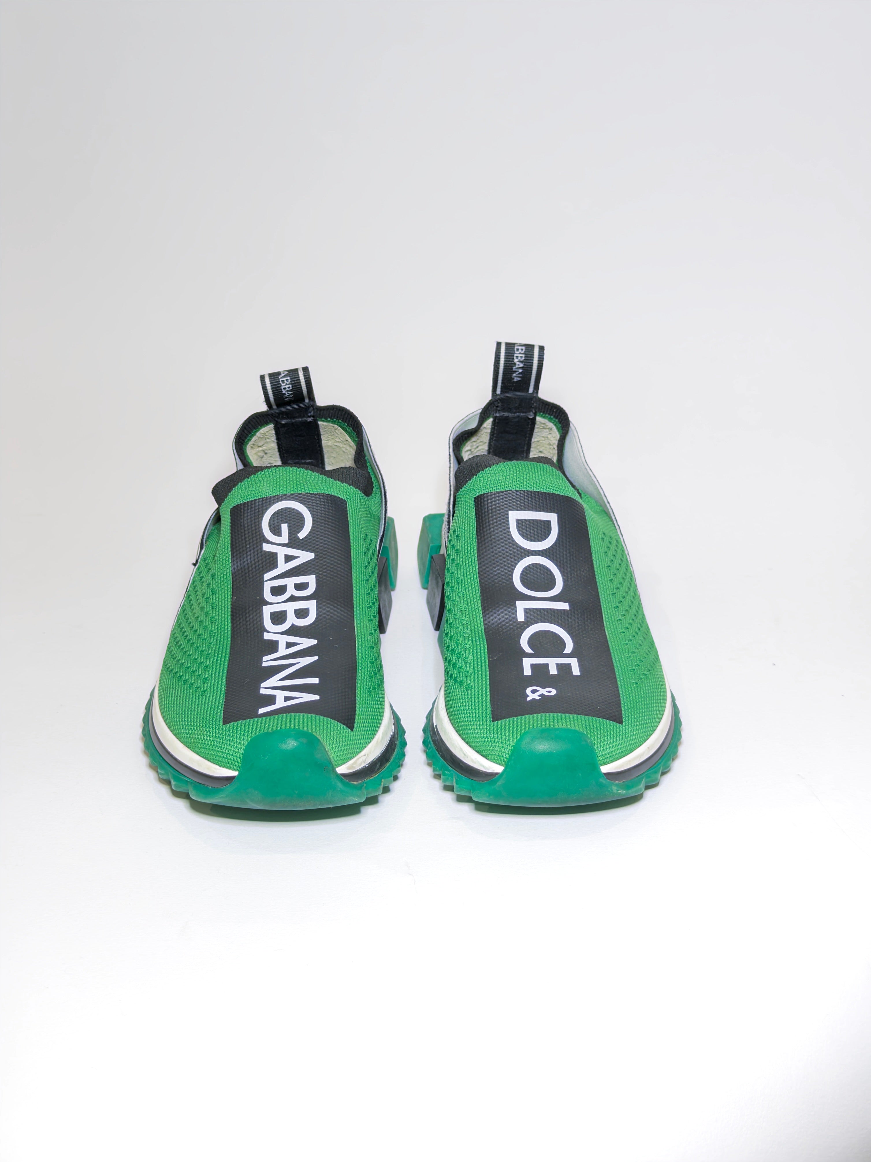 Dolce & Gabbana Green Sorrento Slip-on Sneakers