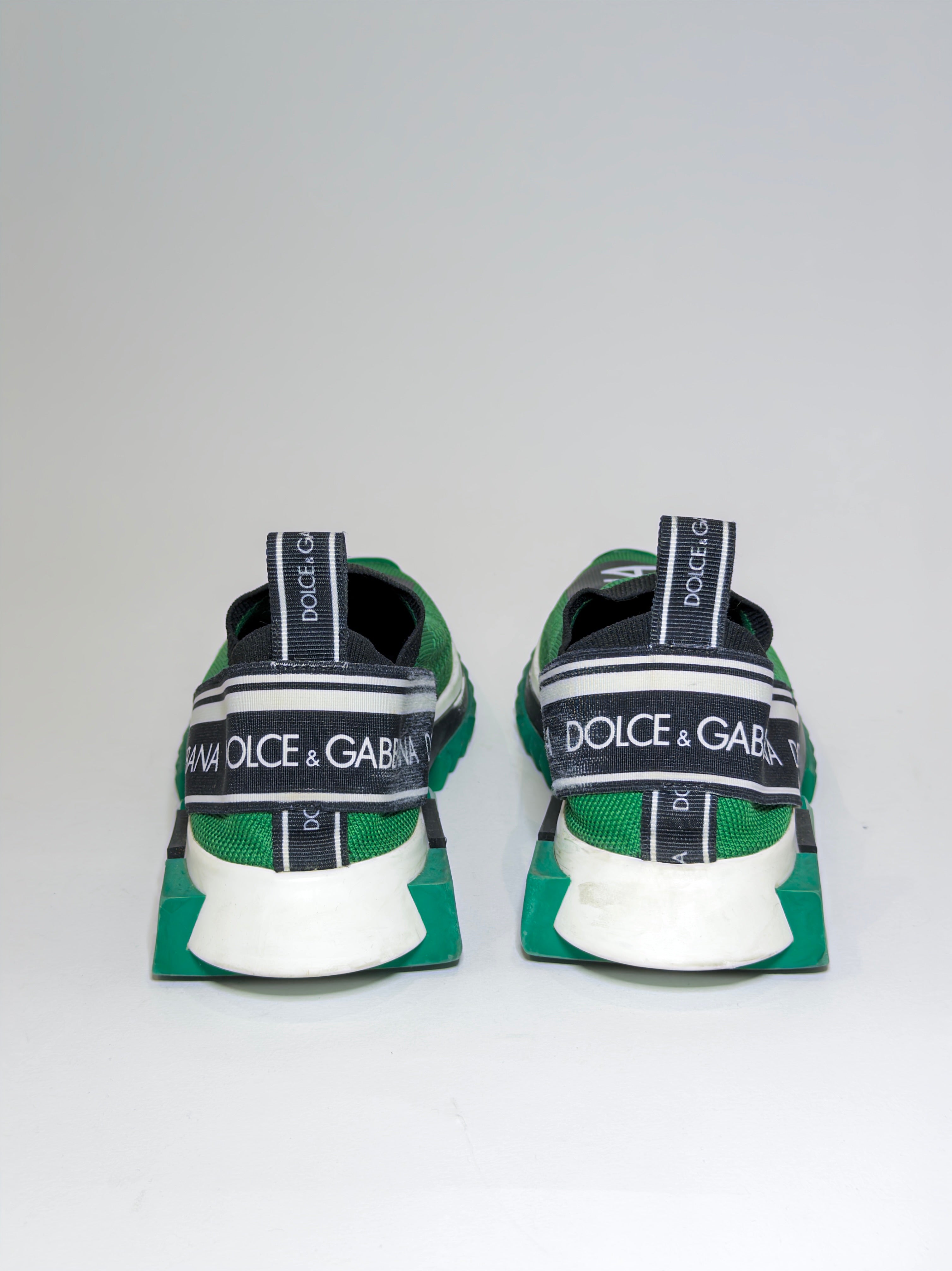 Dolce & Gabbana Green Sorrento Slip-on Sneakers