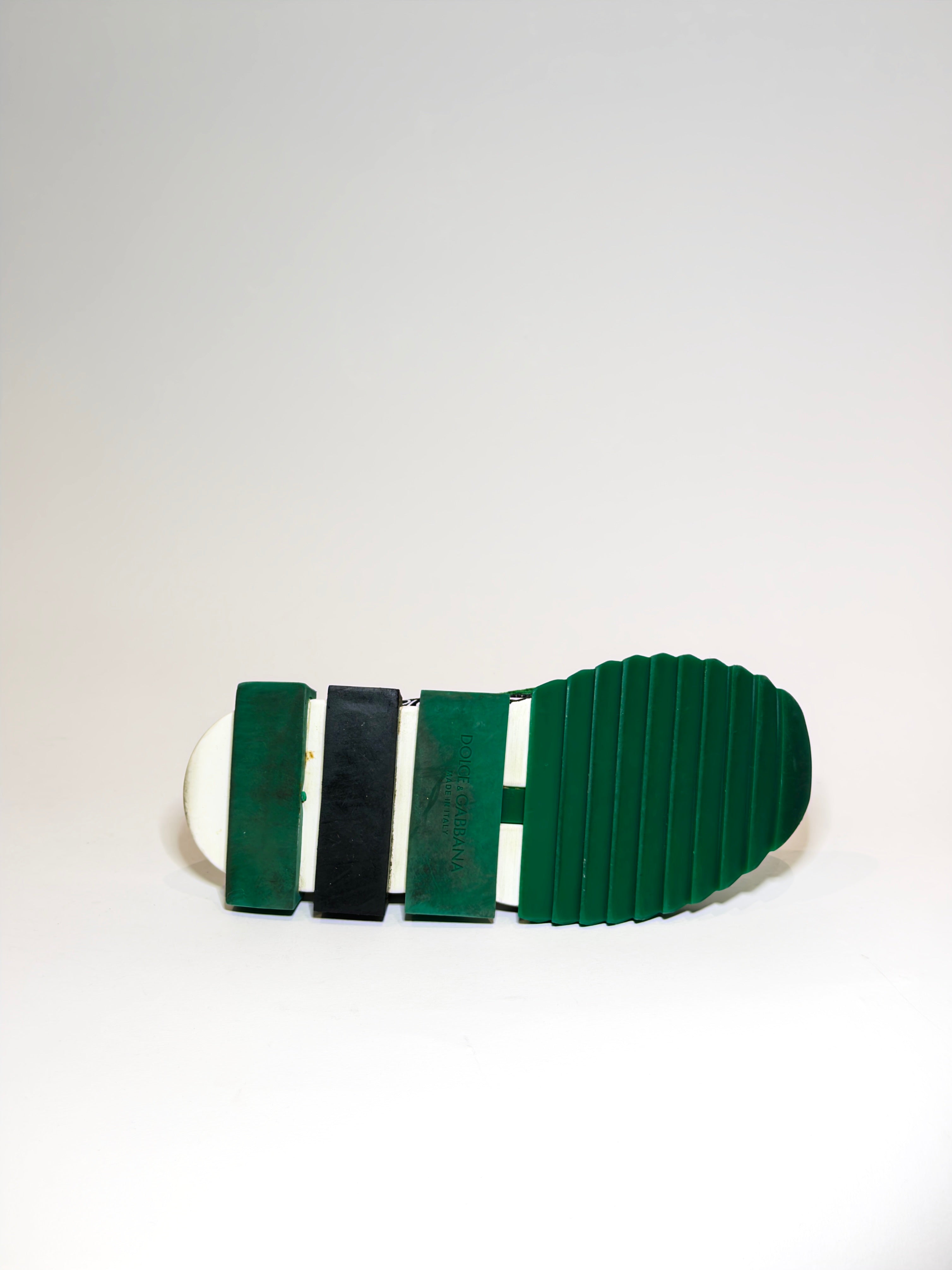 Dolce & Gabbana Green Sorrento Slip-on Sneakers