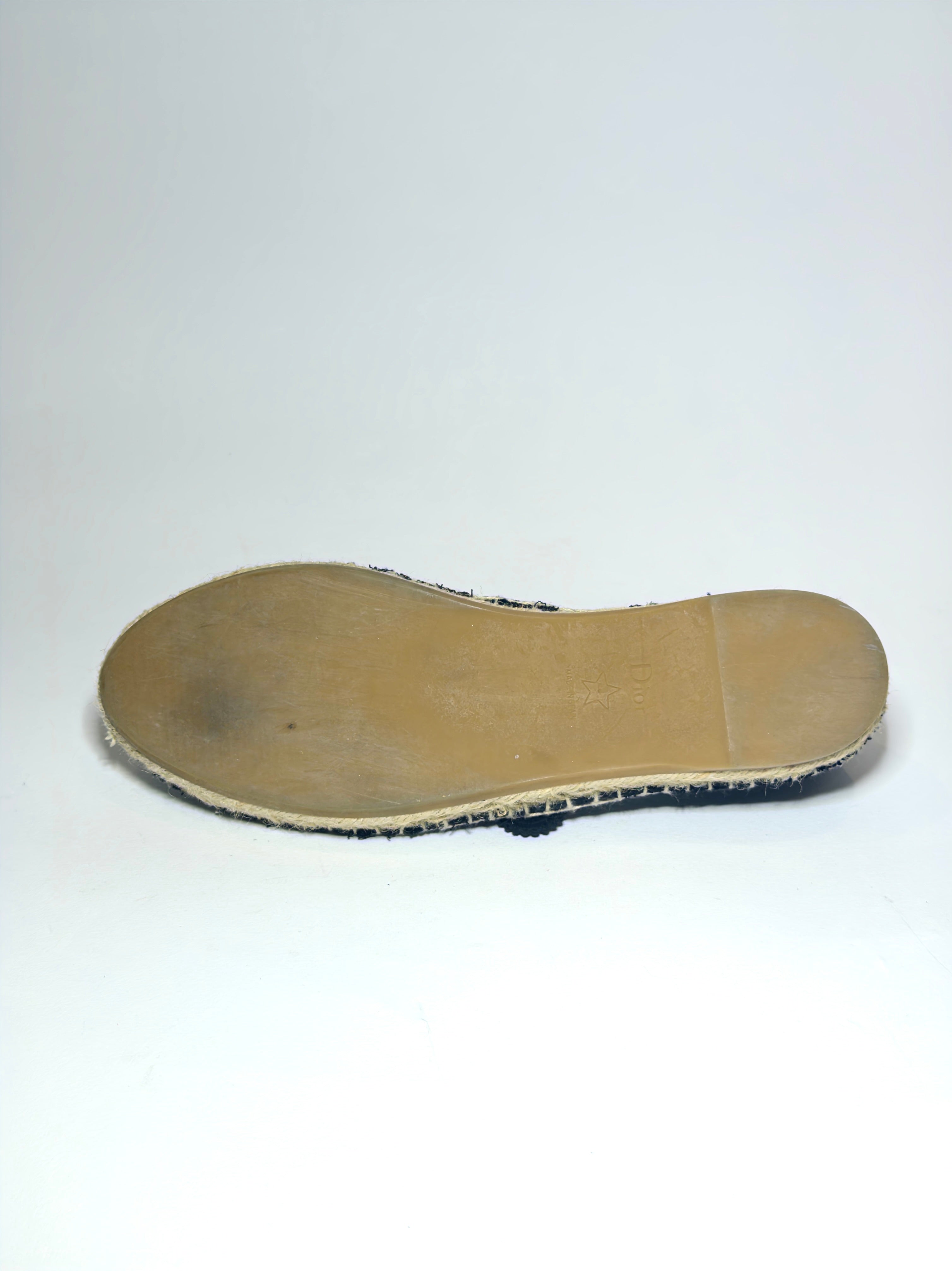 Dior Black Mesh Caro Espadrilles