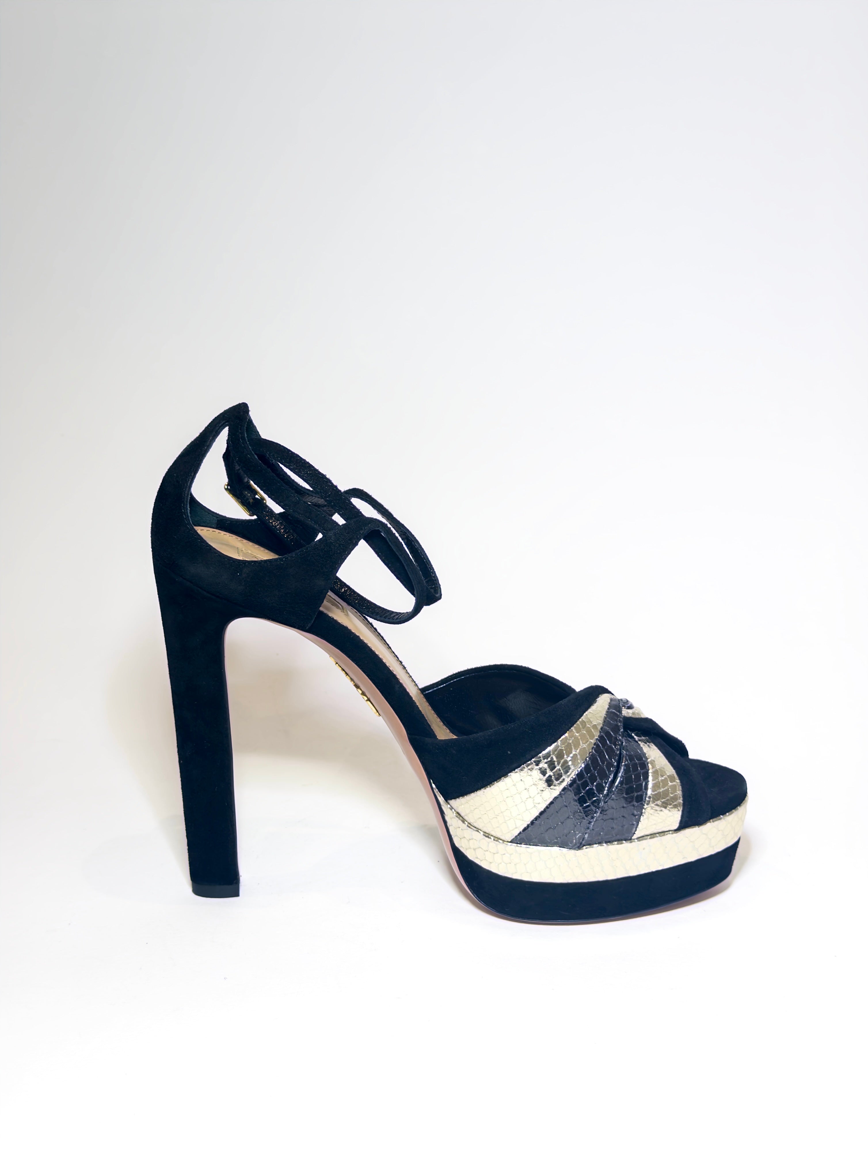 Aquazzura Metallic Platforms