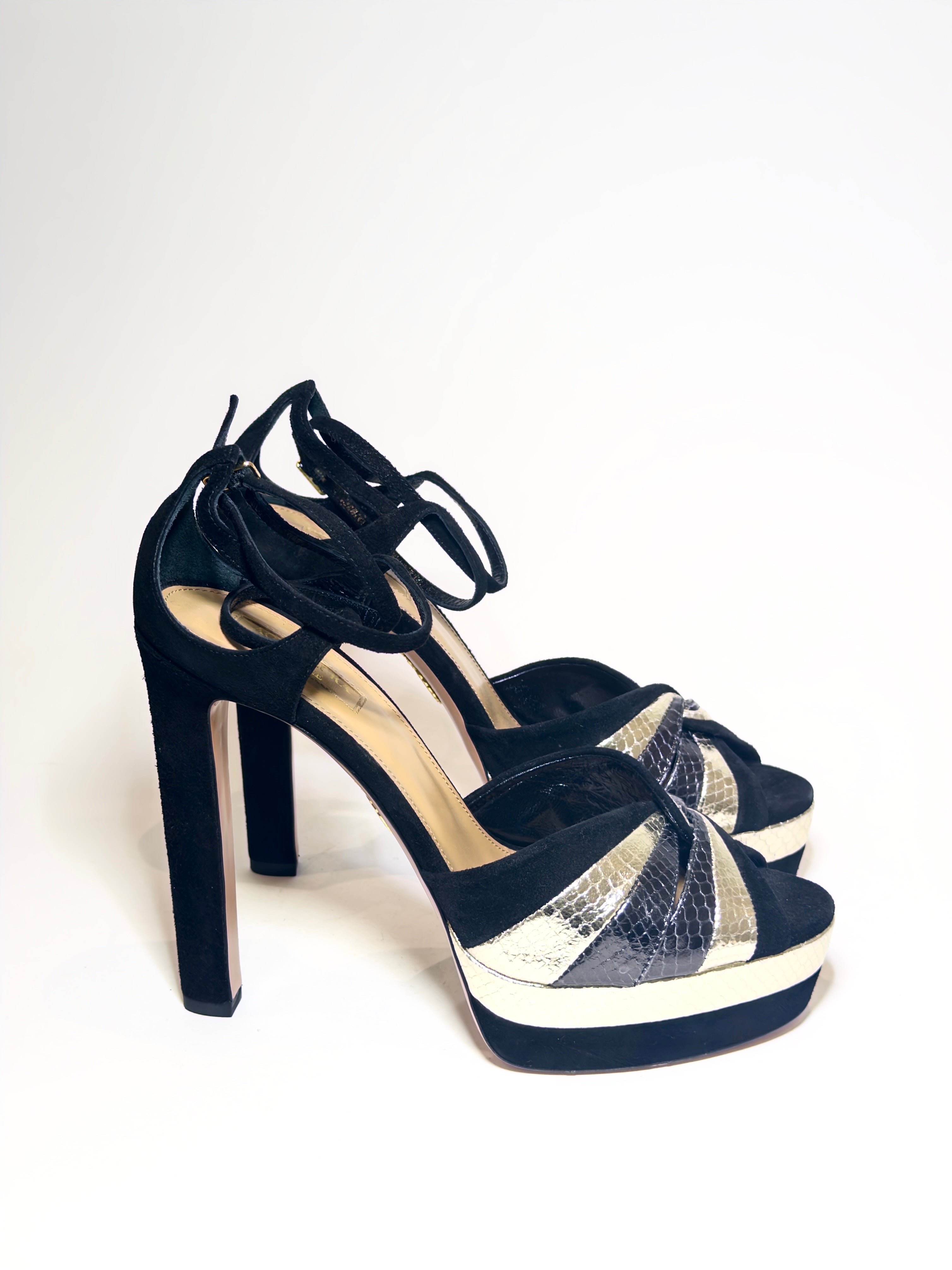 Aquazzura Metallic Platforms