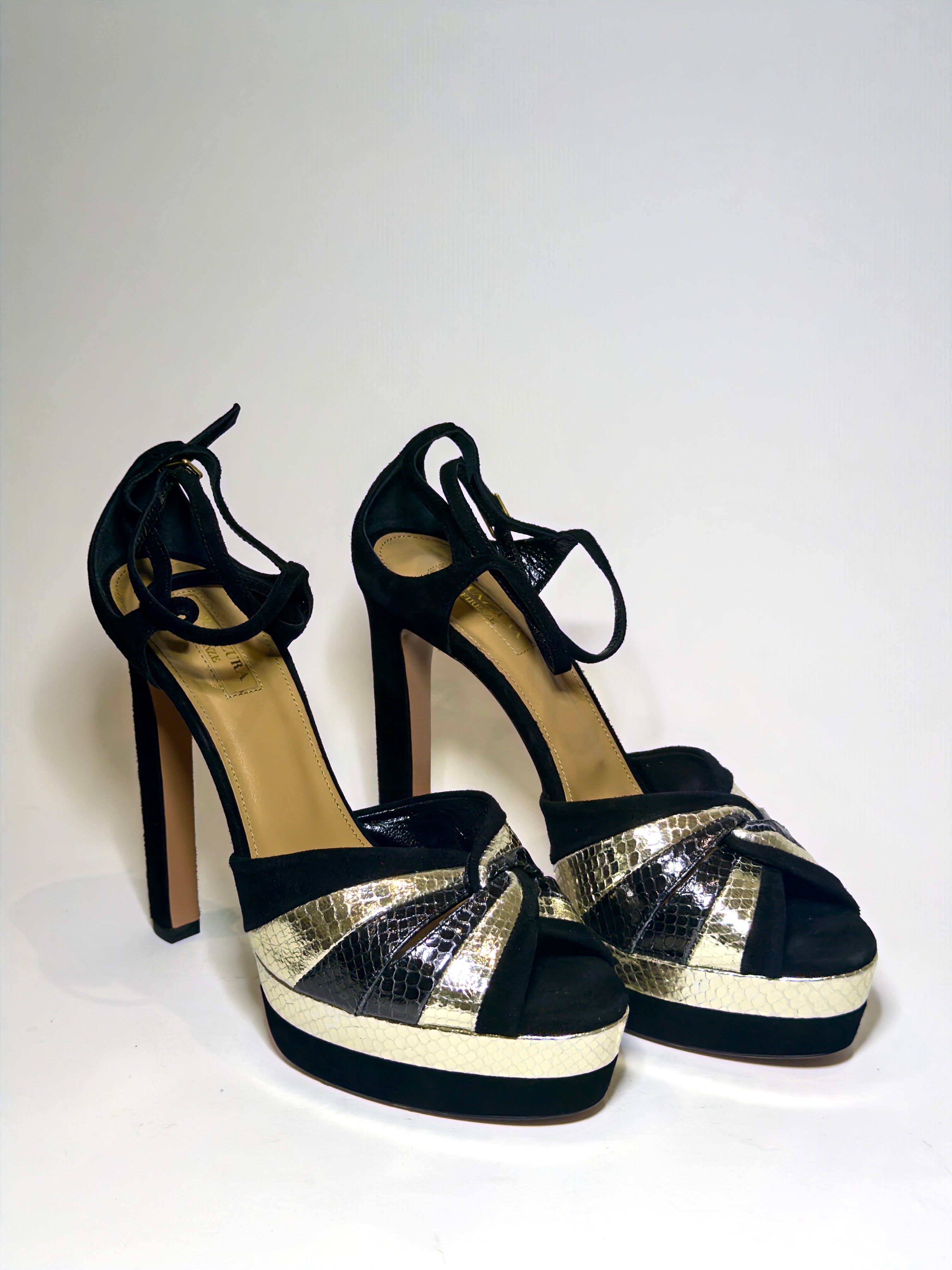 Aquazzura Metallic Platforms