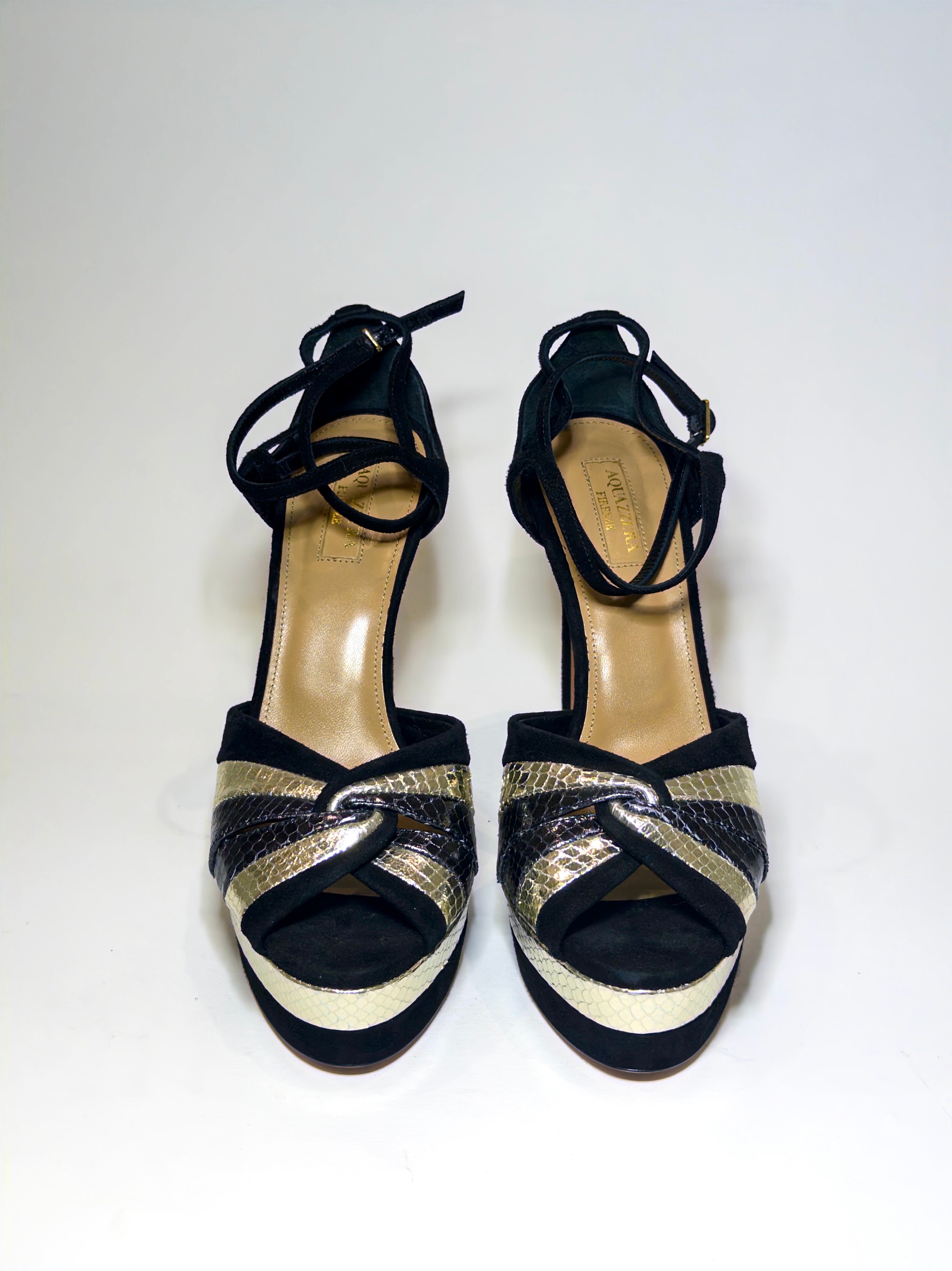 Aquazzura Metallic Platforms