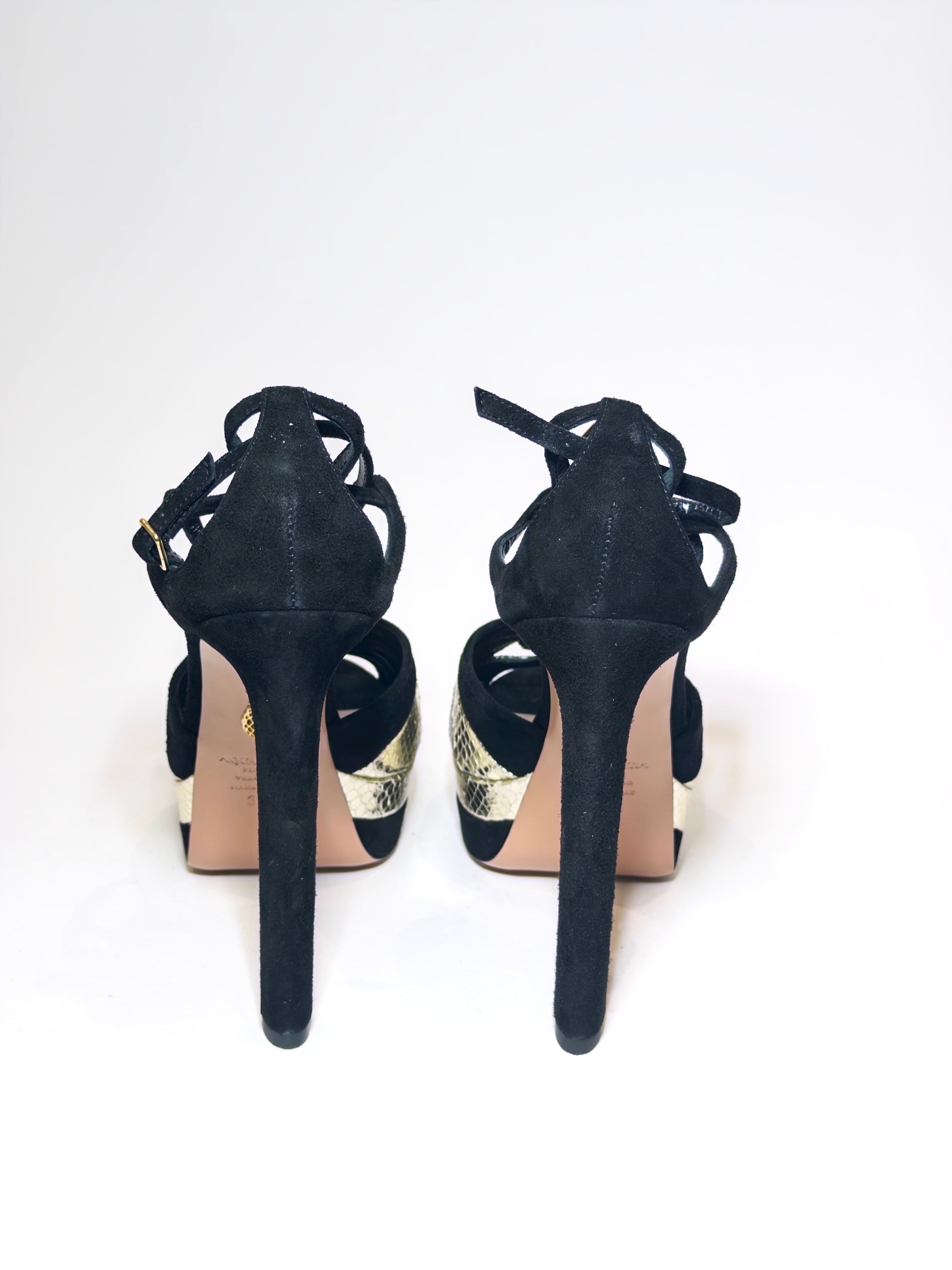Aquazzura Metallic Platforms