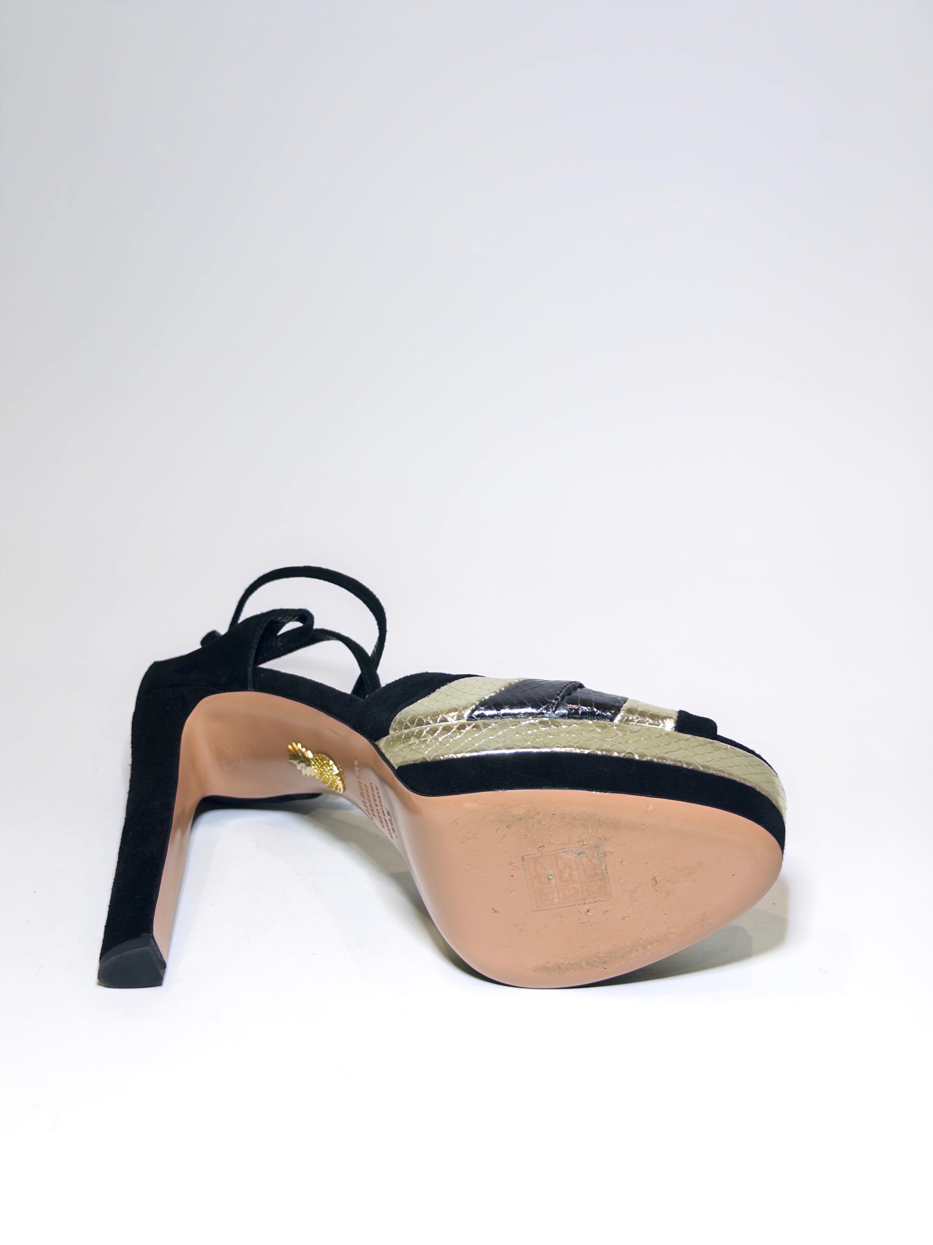 Aquazzura Metallic Platforms