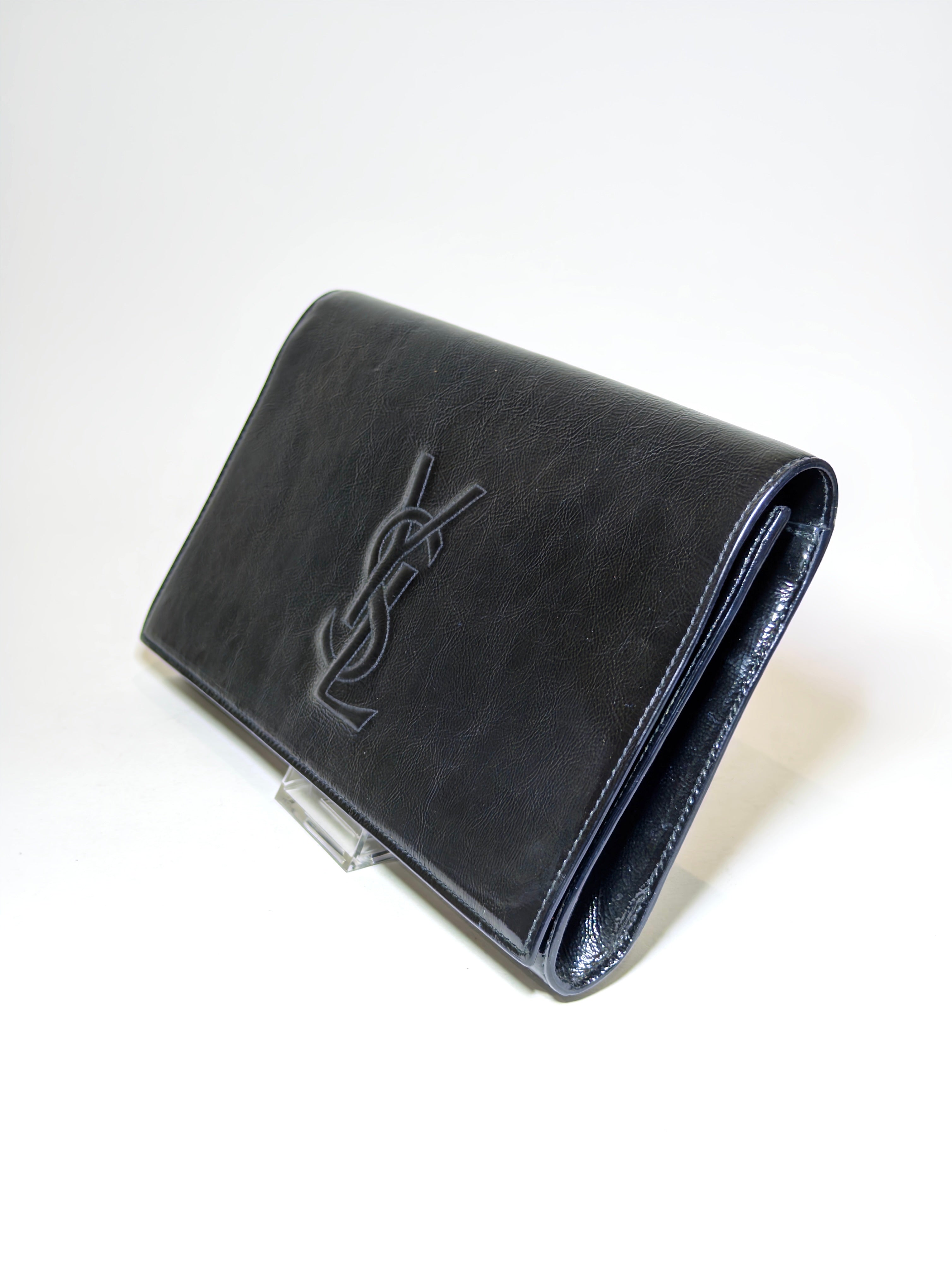 Saint Laurent Leather Belle De Jour Flap Clutch