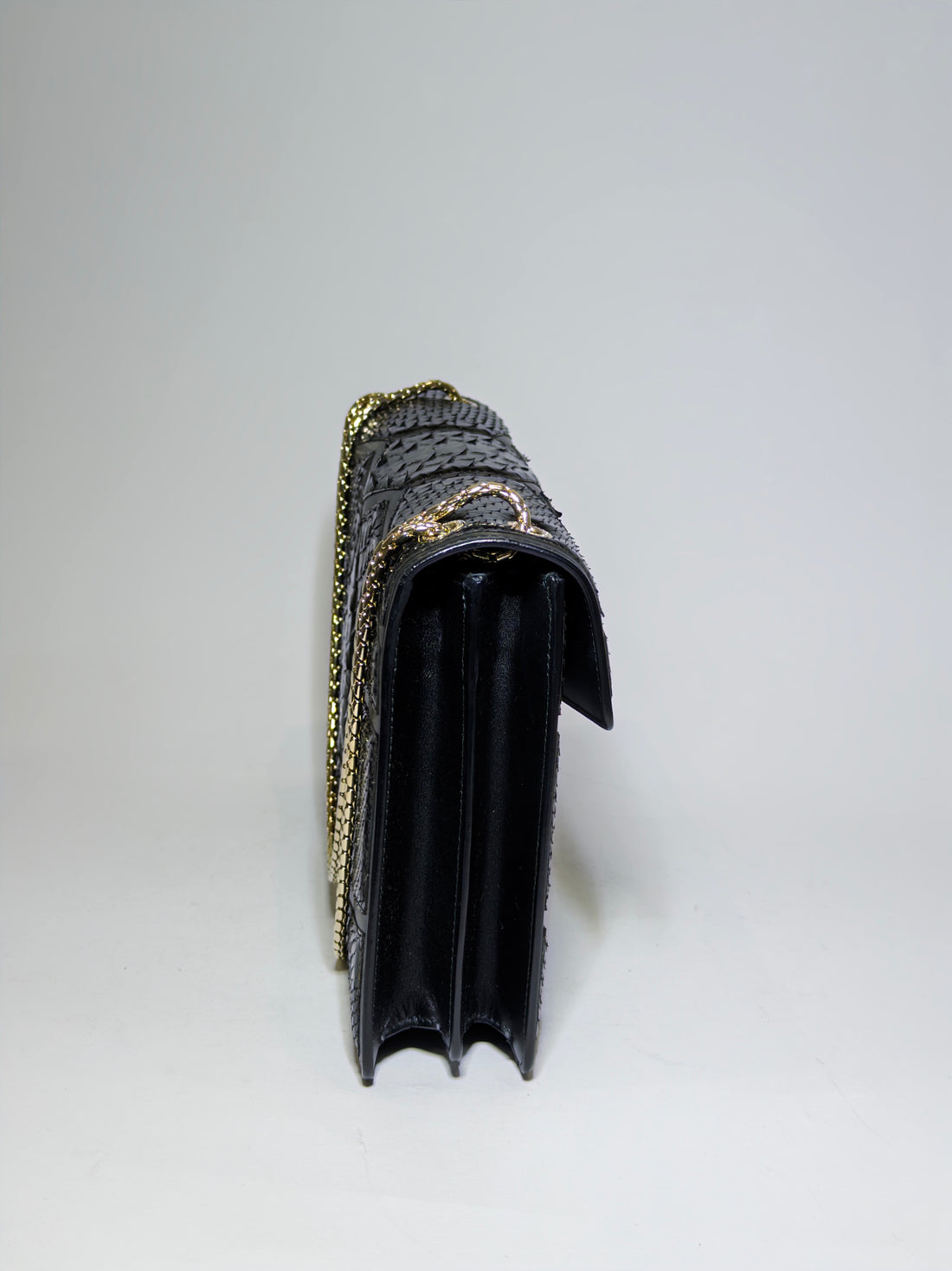 Bvlgari Black Python Medium Serpenti Shoulder Bag