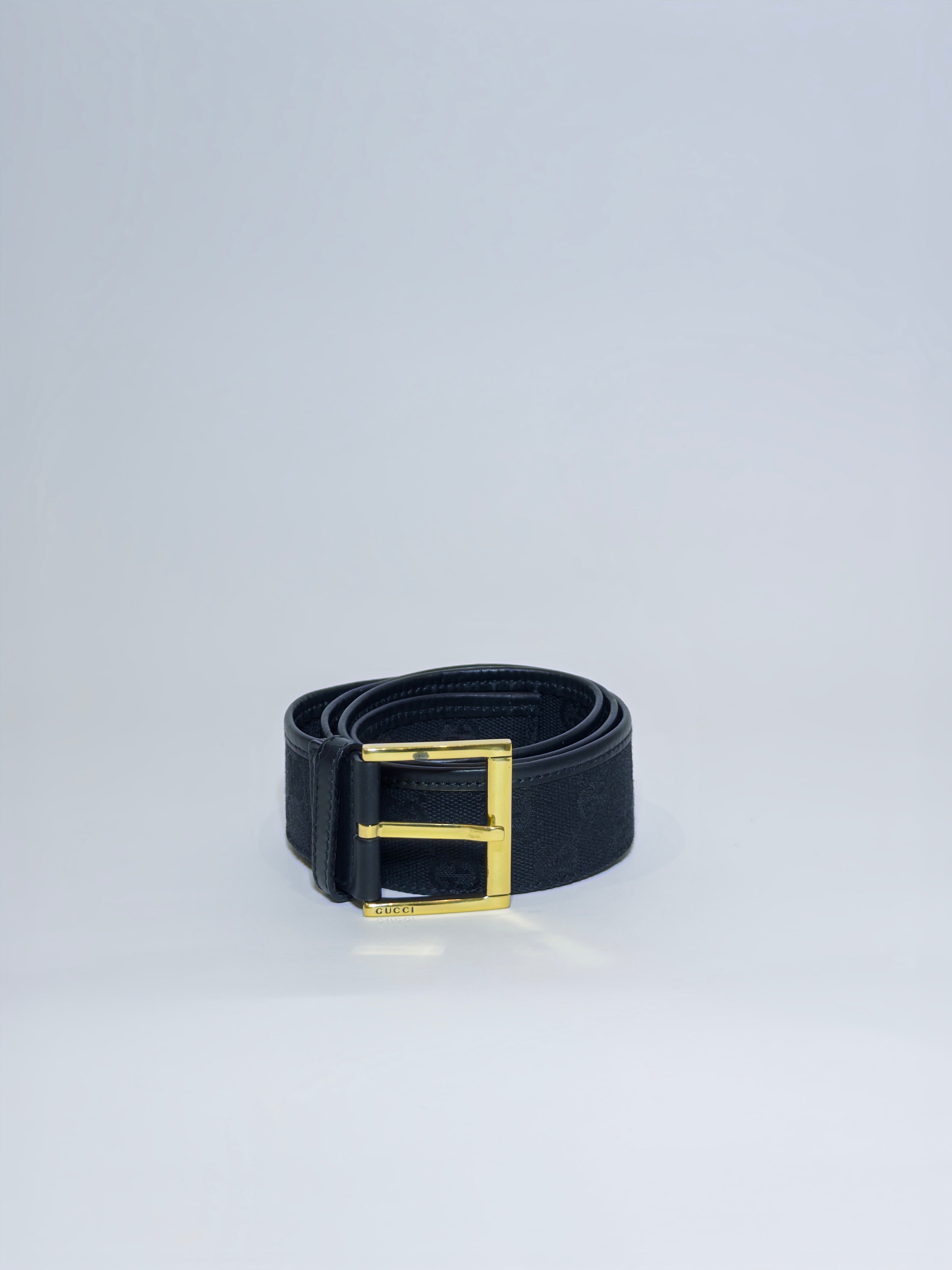 Gucci GG Canvas Black Belt