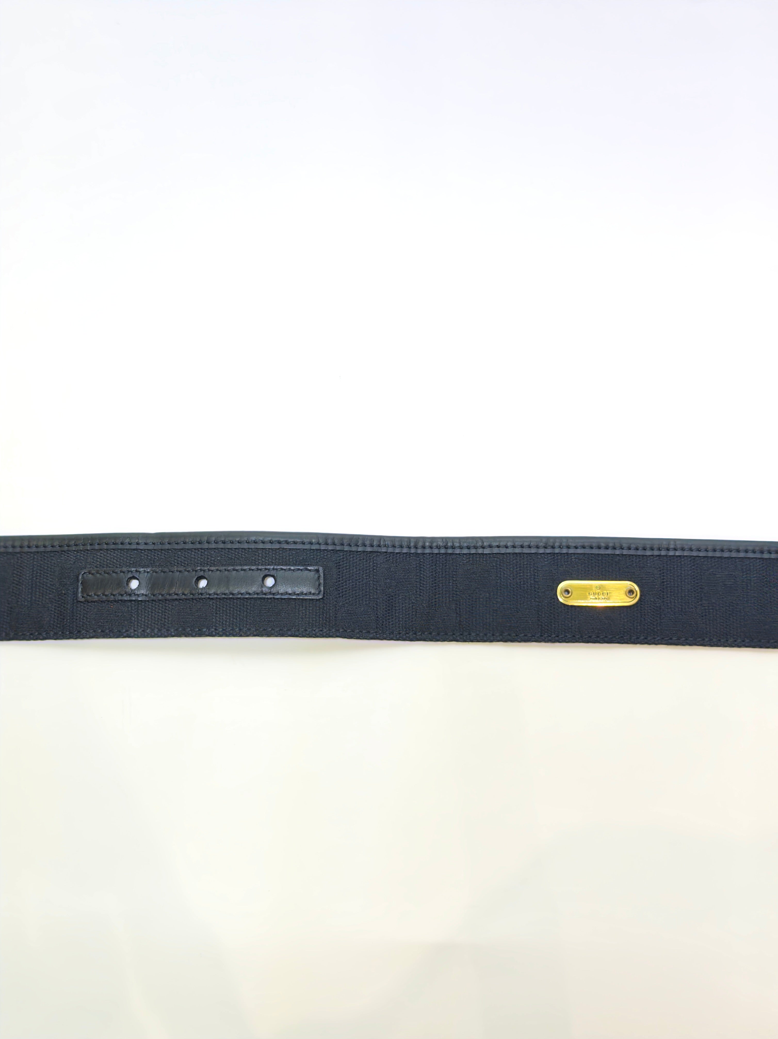 Gucci GG Canvas Black Belt