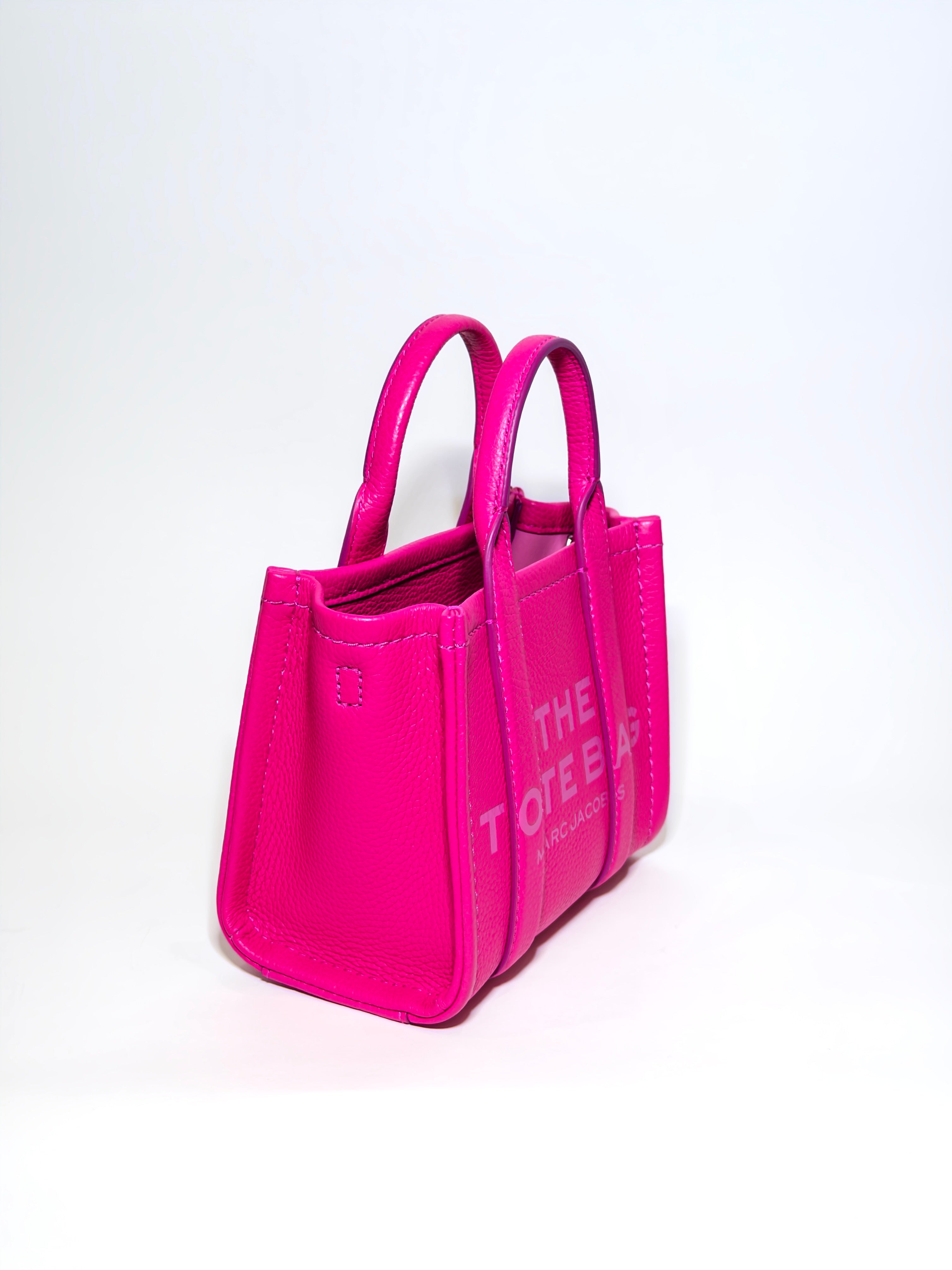 Marc Jacobs The Leather Mini Pink Tote Bag