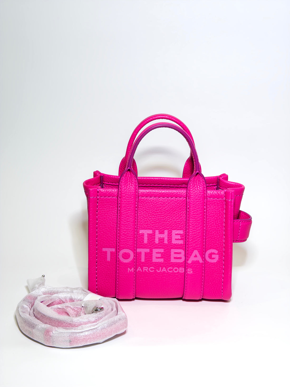 Marc Jacobs The Leather Mini Pink Tote Bag