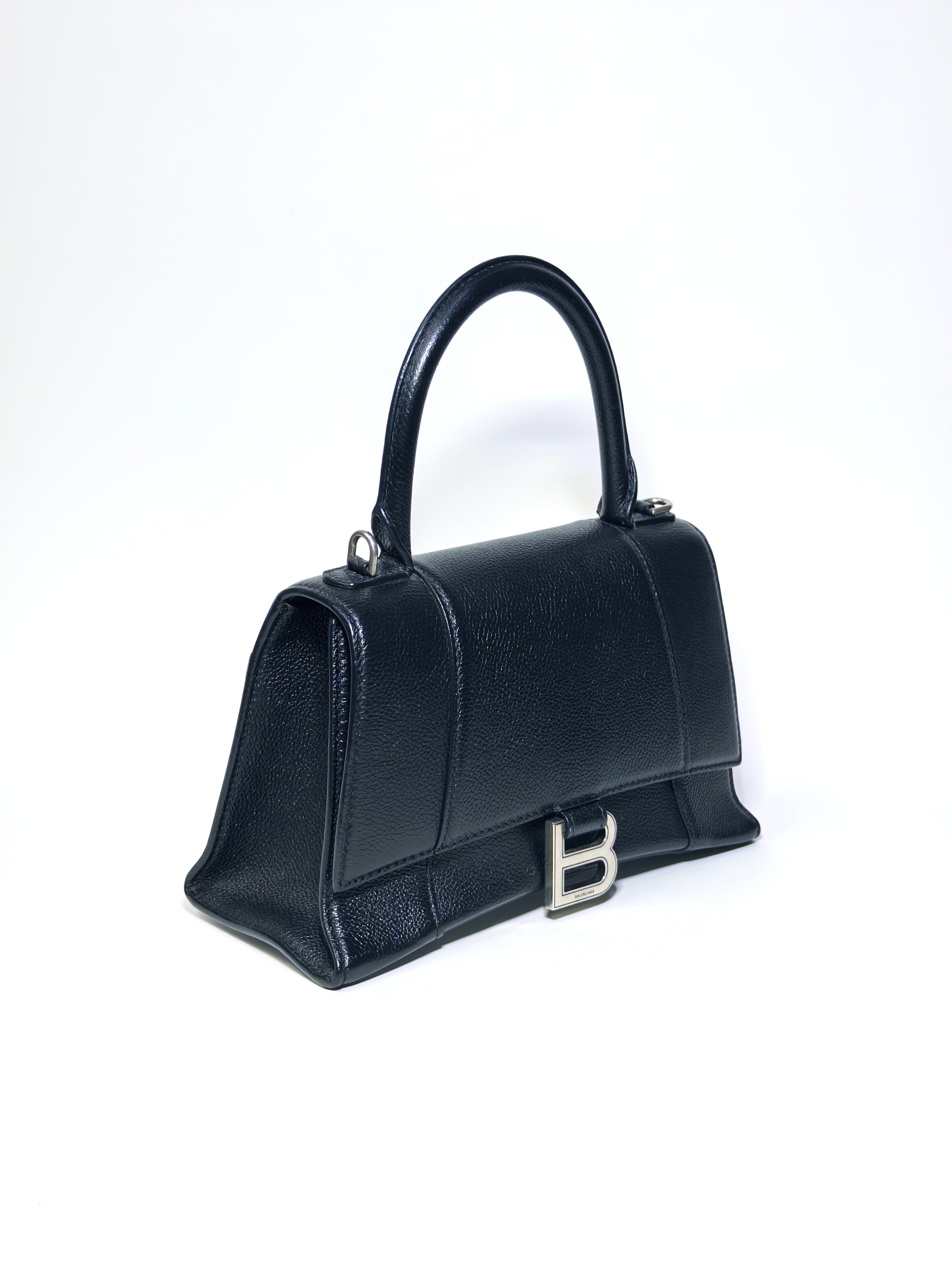 Balenciaga Black Leather XS Hourglass Bag