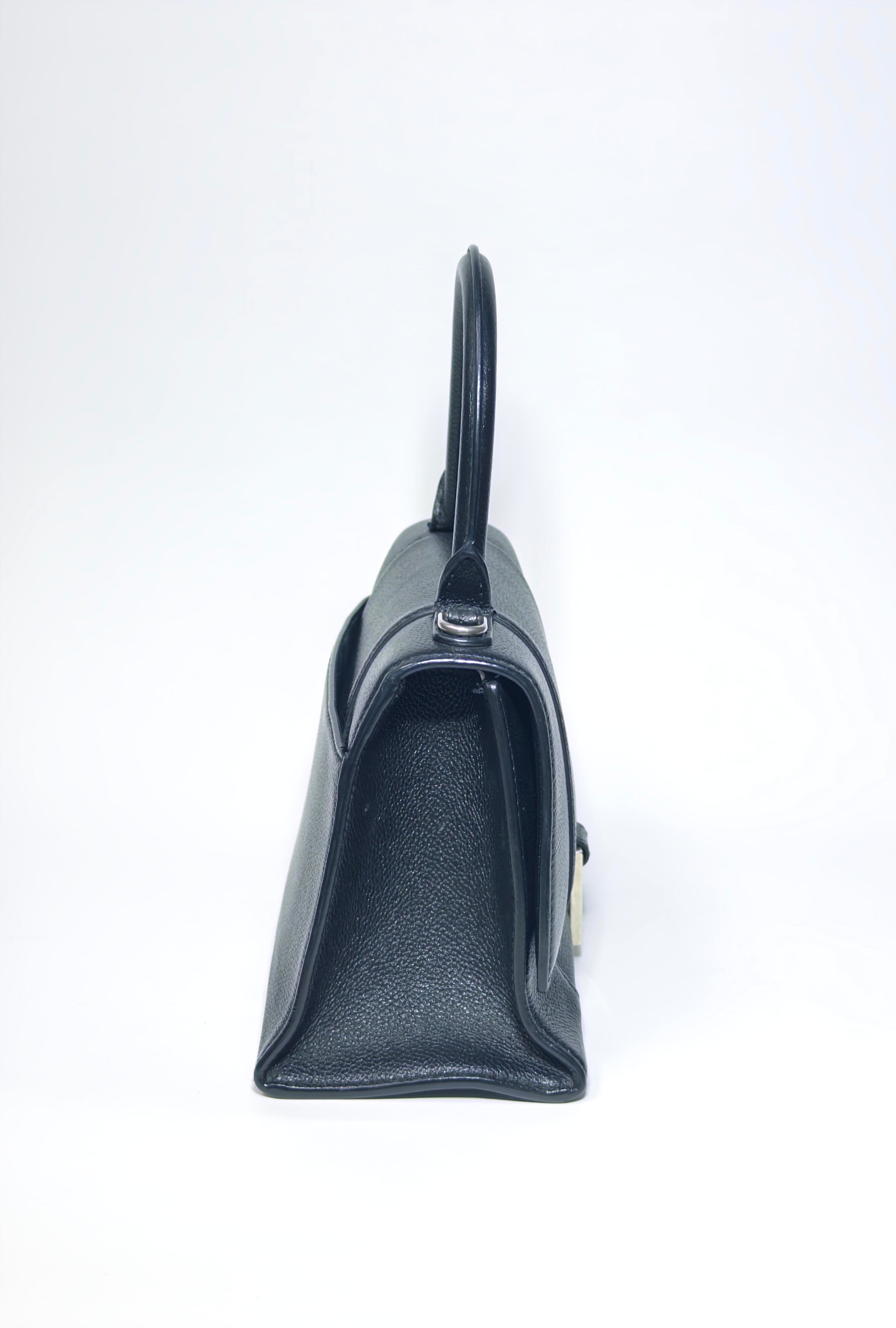 Balenciaga Black Leather XS Hourglass Bag