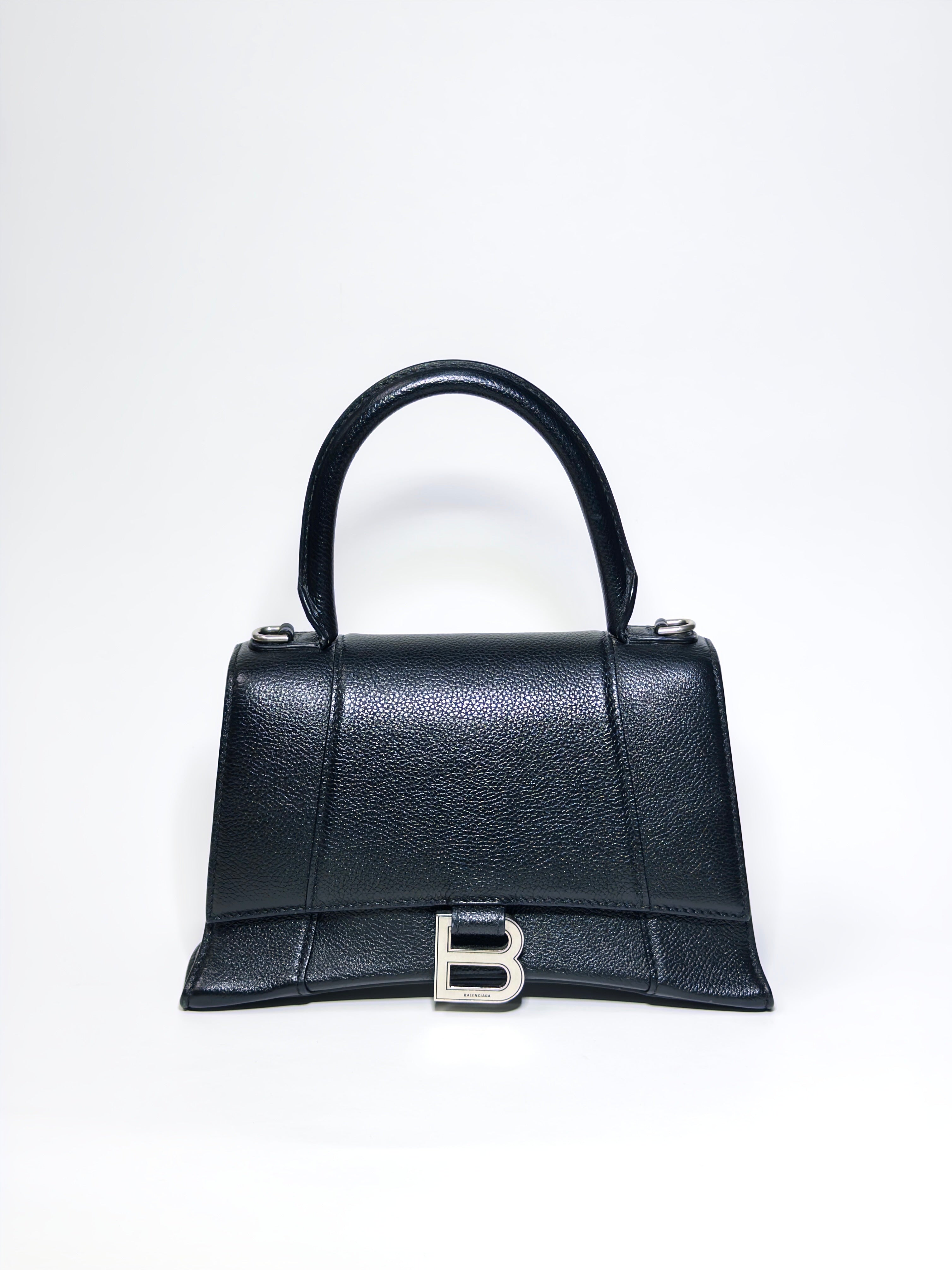 Balenciaga Black Leather XS Hourglass Bag