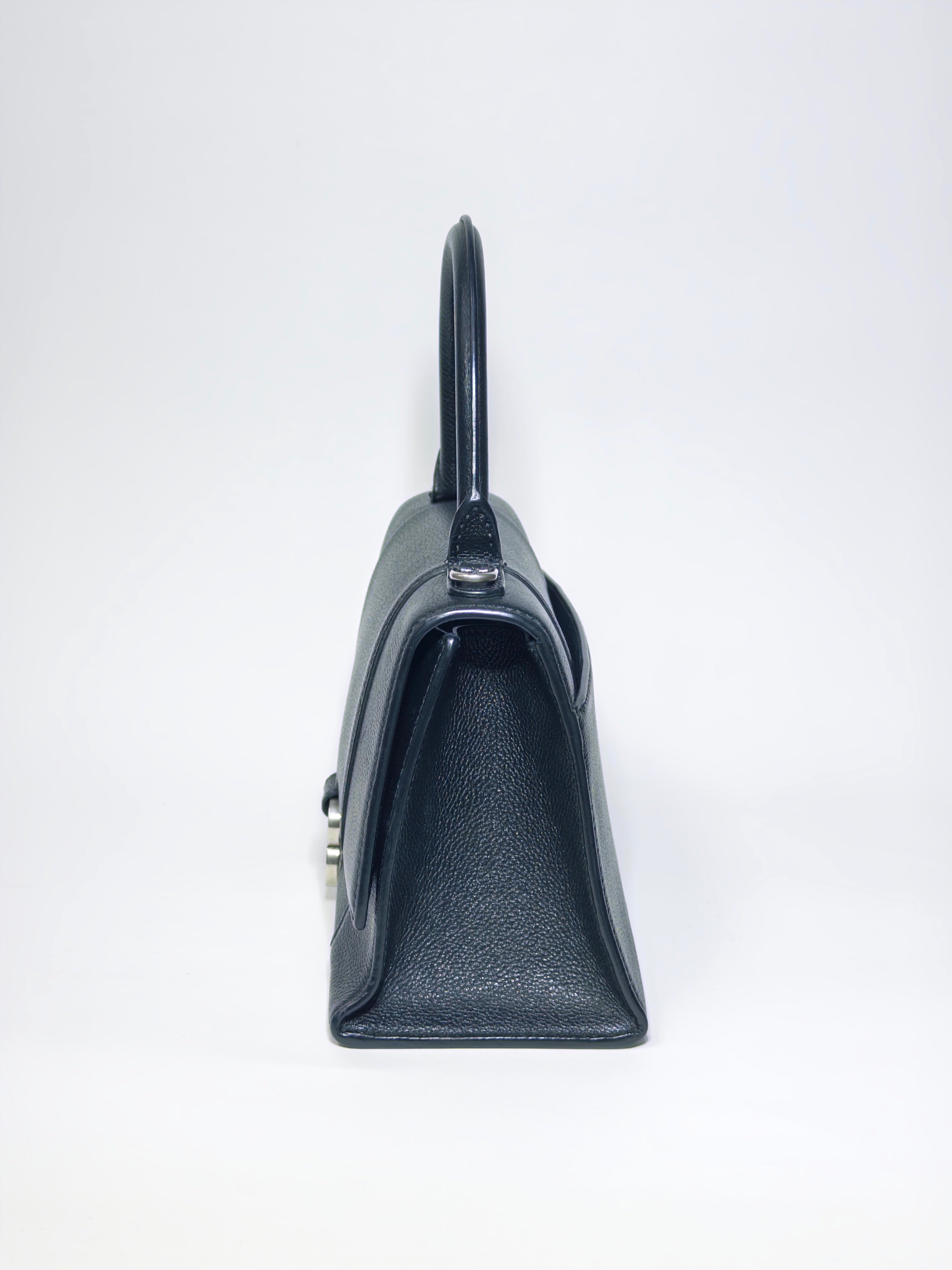 Balenciaga Black Leather XS Hourglass Bag